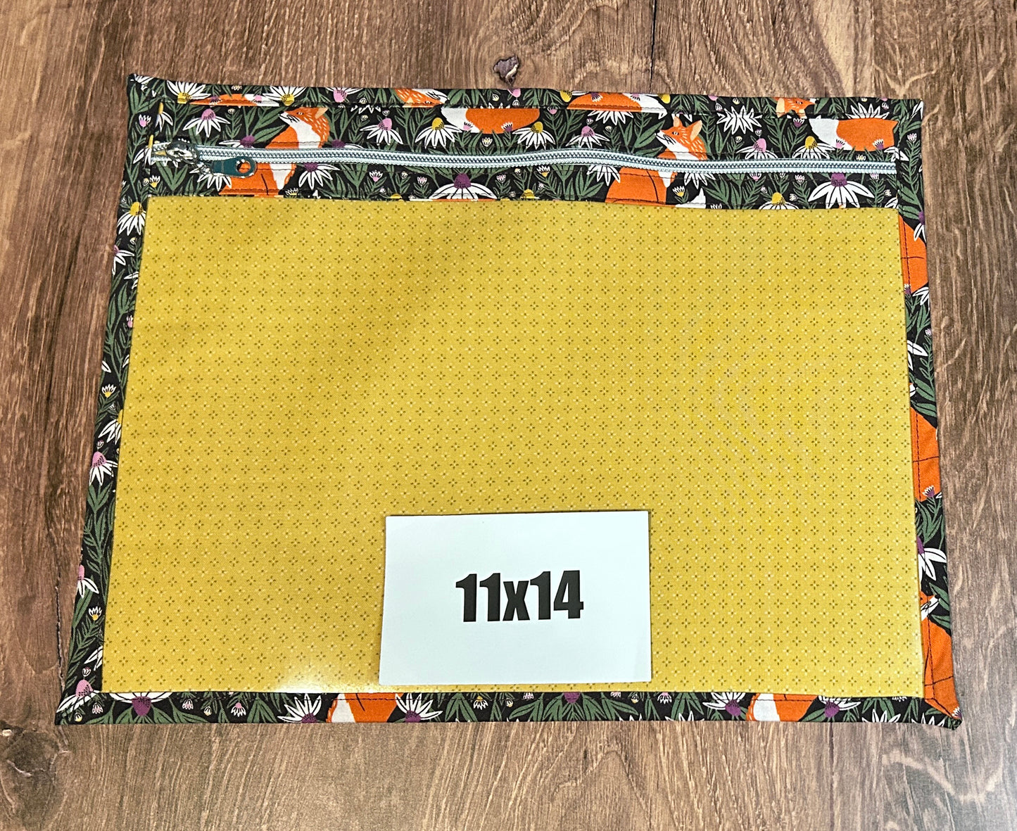 Vinyl Cross Stitch Project Bag - Embroidery bag - Project Bag - Knitting & Crochet Bag - Storage - Organizer - Fox Project Bag - Notions