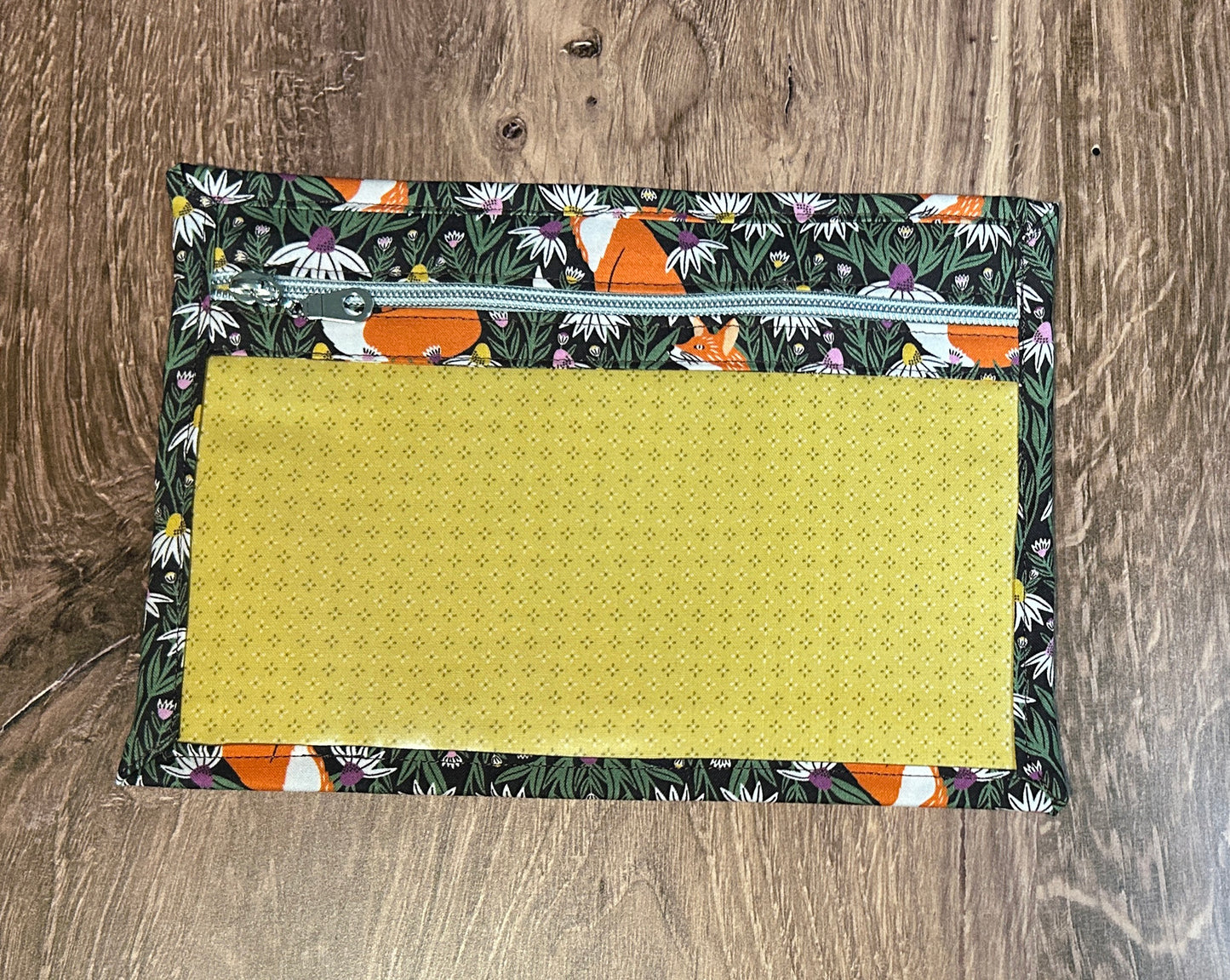 Vinyl Cross Stitch Project Bag - Embroidery bag - Project Bag - Knitting & Crochet Bag - Storage - Organizer - Fox Project Bag - Notions