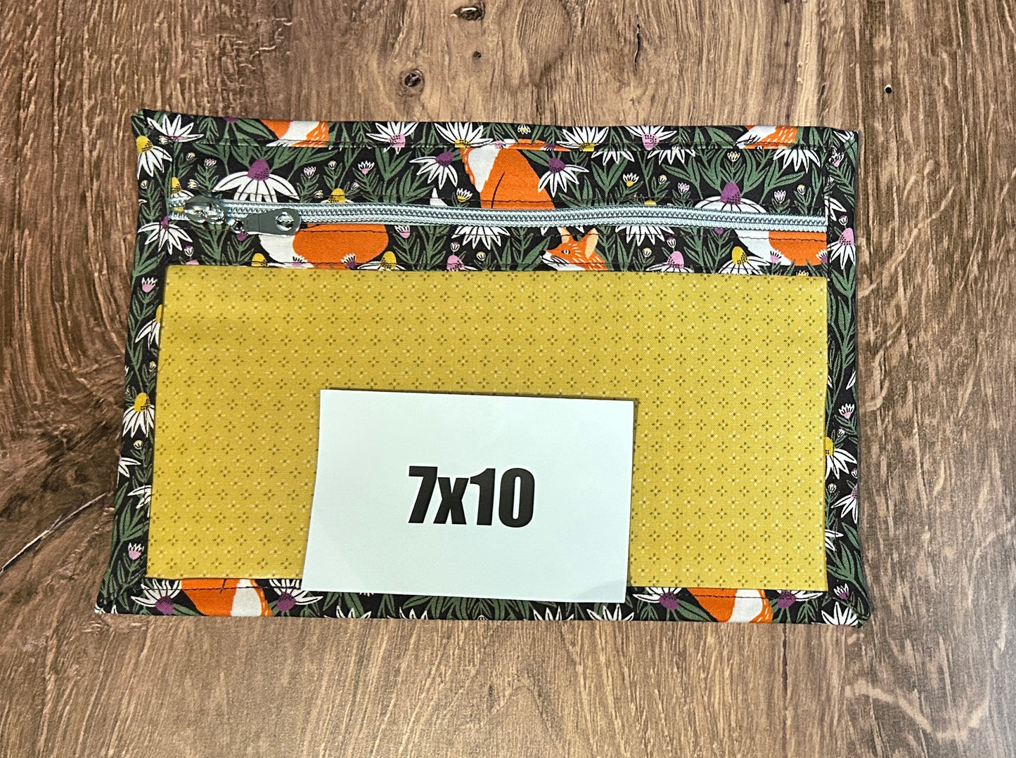 Vinyl Cross Stitch Project Bag - Embroidery bag - Project Bag - Knitting & Crochet Bag - Storage - Organizer - Fox Project Bag - Notions