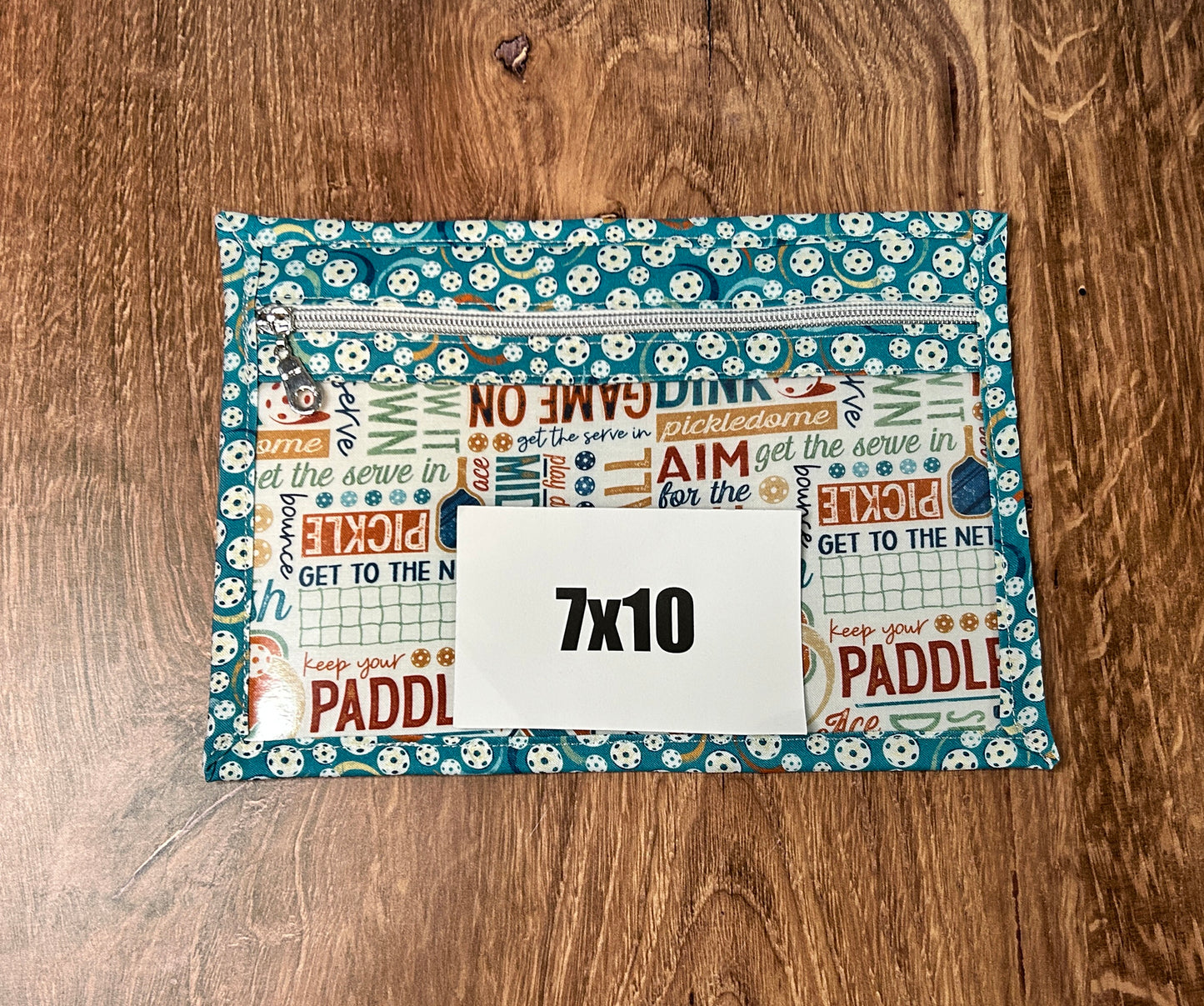 Vinyl Cross Stitch Project Bag - Embroidery bag - Knitting Crochet Bag - Pickleball Project Bag - Notions