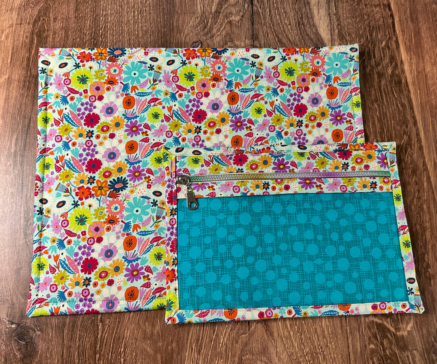 Vinyl Cross Stitch Project Bag - Embroidery Bag - Project Bag - Knitting & Crochet Bag - Storage - Organizer - Notions - Flower - Floral