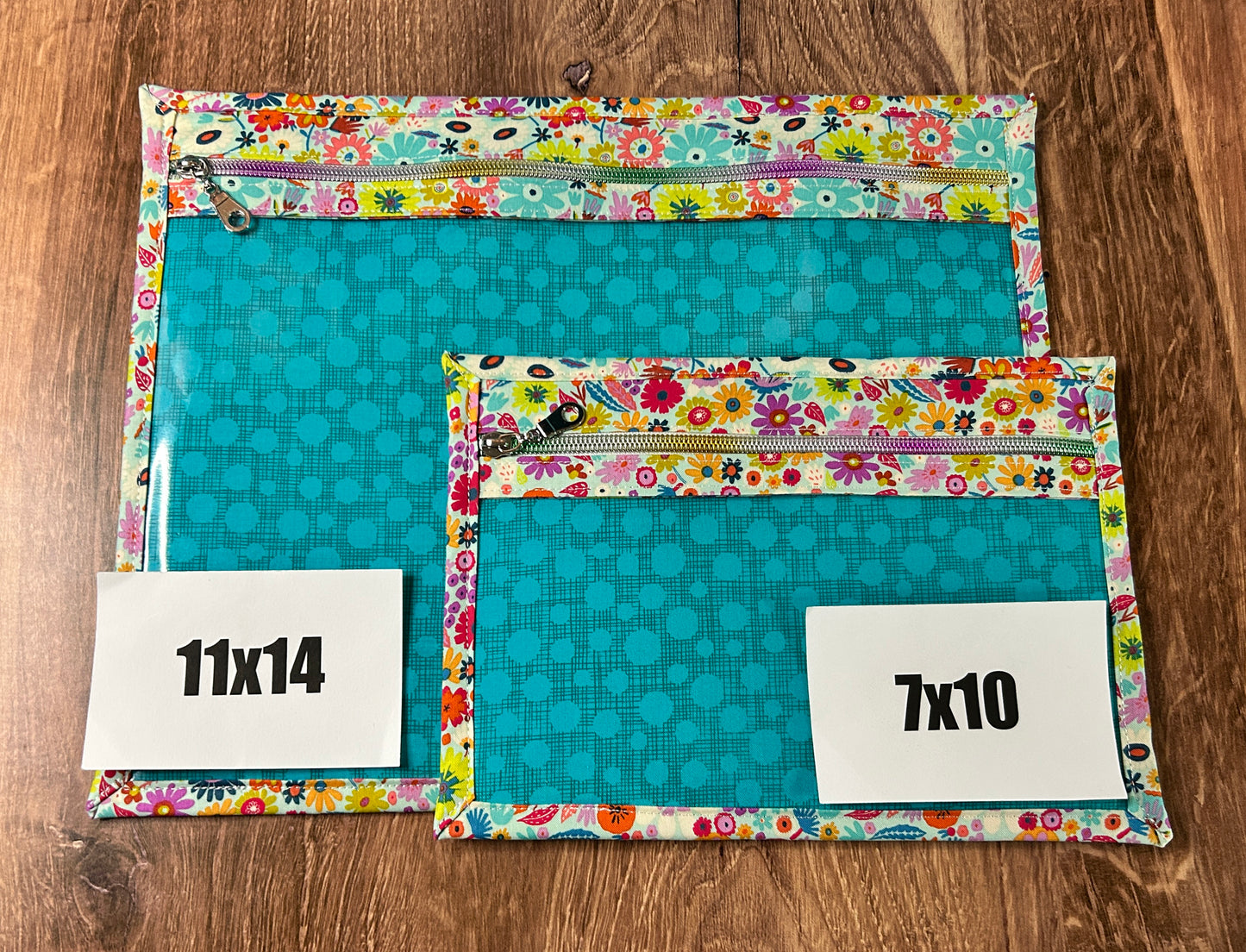 Vinyl Cross Stitch Project Bag - Embroidery Bag - Project Bag - Knitting & Crochet Bag - Storage - Organizer - Notions - Flower - Floral