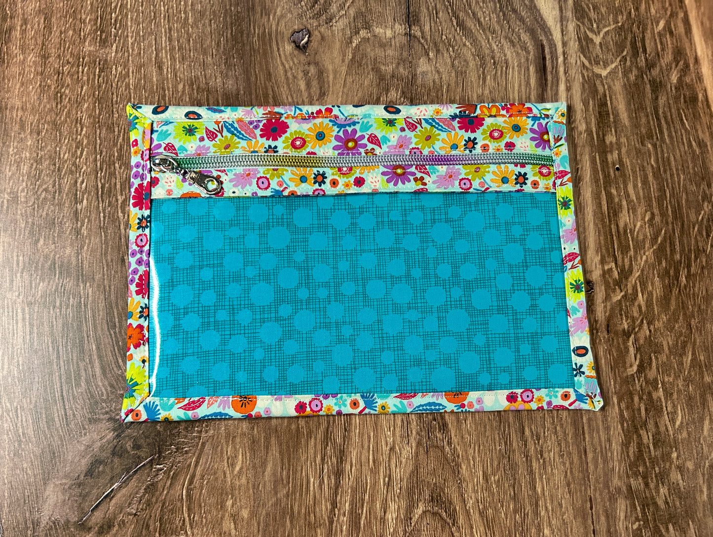 Vinyl Cross Stitch Project Bag - Embroidery Bag - Project Bag - Knitting & Crochet Bag - Storage - Organizer - Notions - Flower - Floral