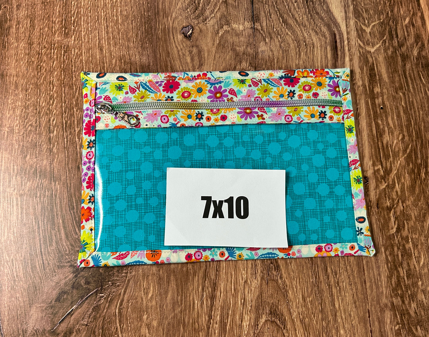 Vinyl Cross Stitch Project Bag - Embroidery Bag - Project Bag - Knitting & Crochet Bag - Storage - Organizer - Notions - Flower - Floral