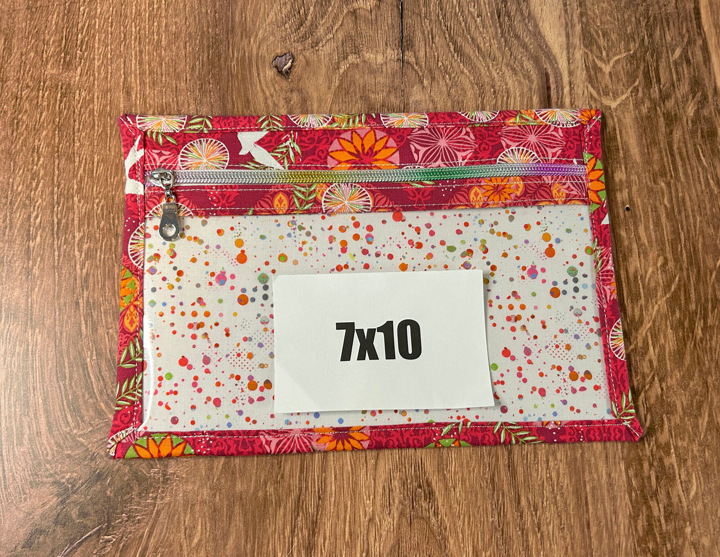 Vinyl Cross Stitch Project Bag - Embroidery Bag - Project Bag - Knitting & Crochet Bag - Notions - Floral Project Bag - Flower - Bird