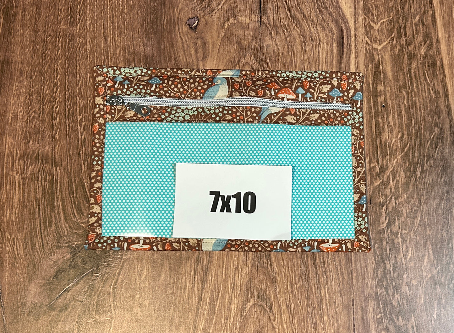 Vinyl Cross Stitch Project Bag - Project Bag - Knitting & Crochet Bag - Storage - Organizer - Bird - Project Bag - Notions - Floral