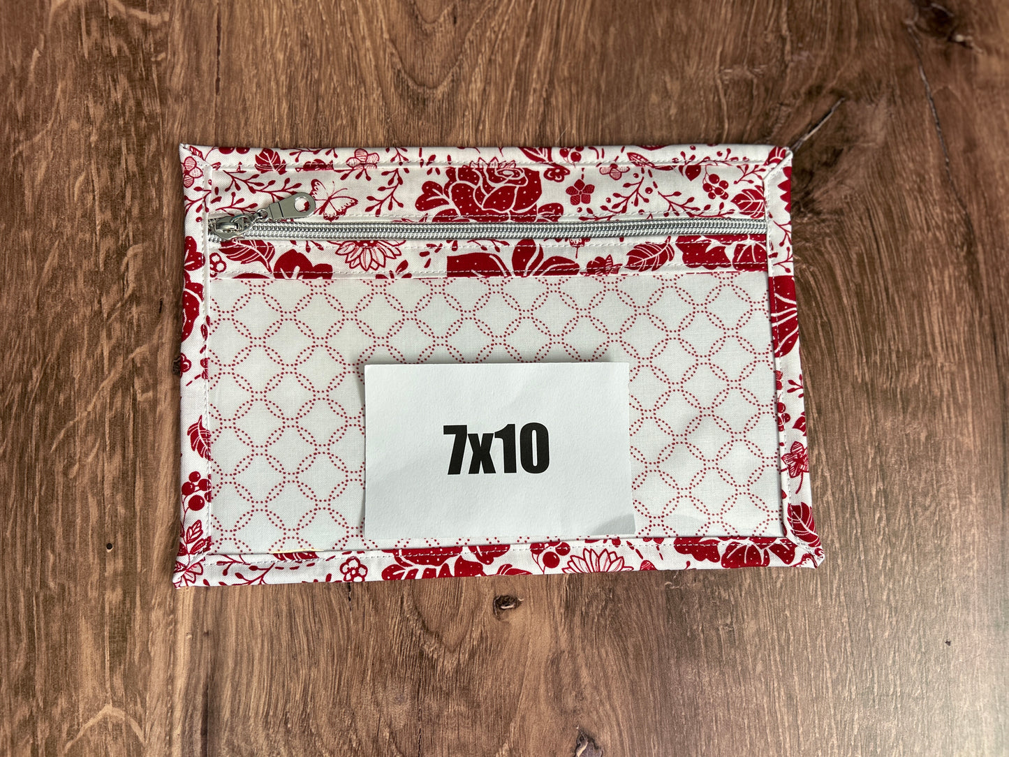 Vinyl Cross Stitch Project Bag - Embroidery Bag - Project Bag - Knitting & Crochet Bag - Storage - Organizer - Notions - Flower - Floral