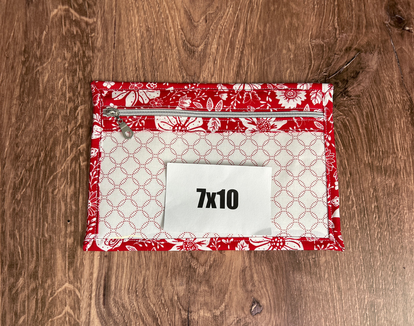 Vinyl Cross Stitch Project Bag - Embroidery Bag - Project Bag - Knitting & Crochet Bag - Storage - Organizer - Notions - Flower - Floral