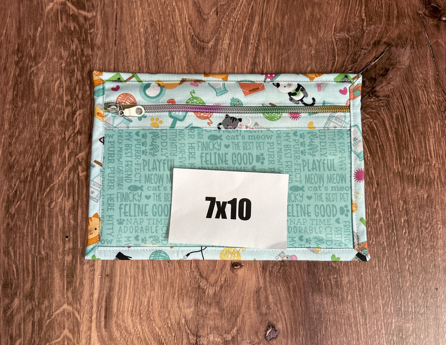 Vinyl Cross Stitch Project Bag - Embroidery bag - Knitting & Crochet Bag - Storage - Cat Project Bag - Kitten - Kitty - Notions