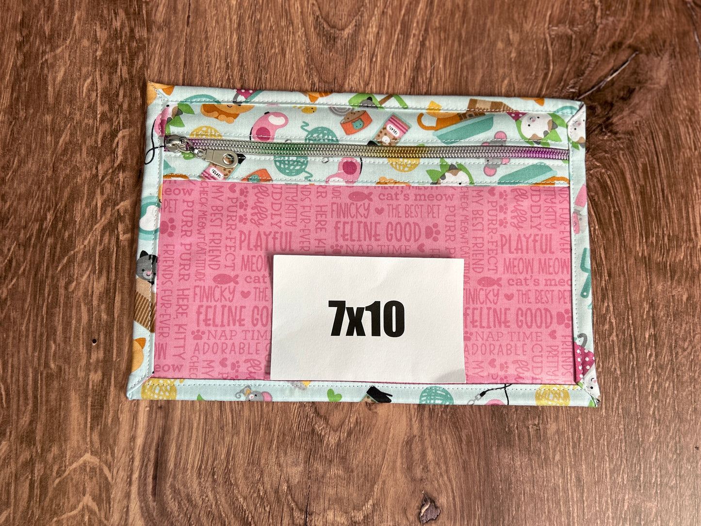 Vinyl Cross Stitch Project Bag - Embroidery bag - Knitting & Crochet Bag - Storage - Cat Project Bag - Kitten - Kitty - Notions