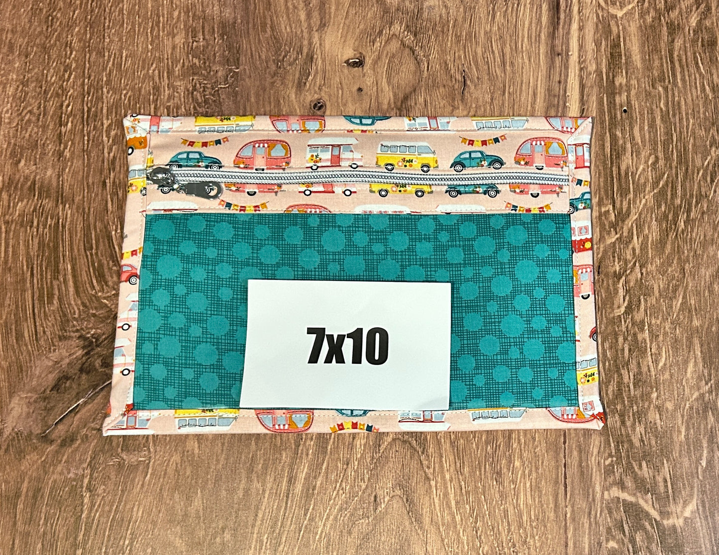 Vinyl Cross Stitch Project Bag - Embroidery bag - Project Bag - Knitting & Crochet Bag - Storage - Glamping Project Bag - Notions (PINK)