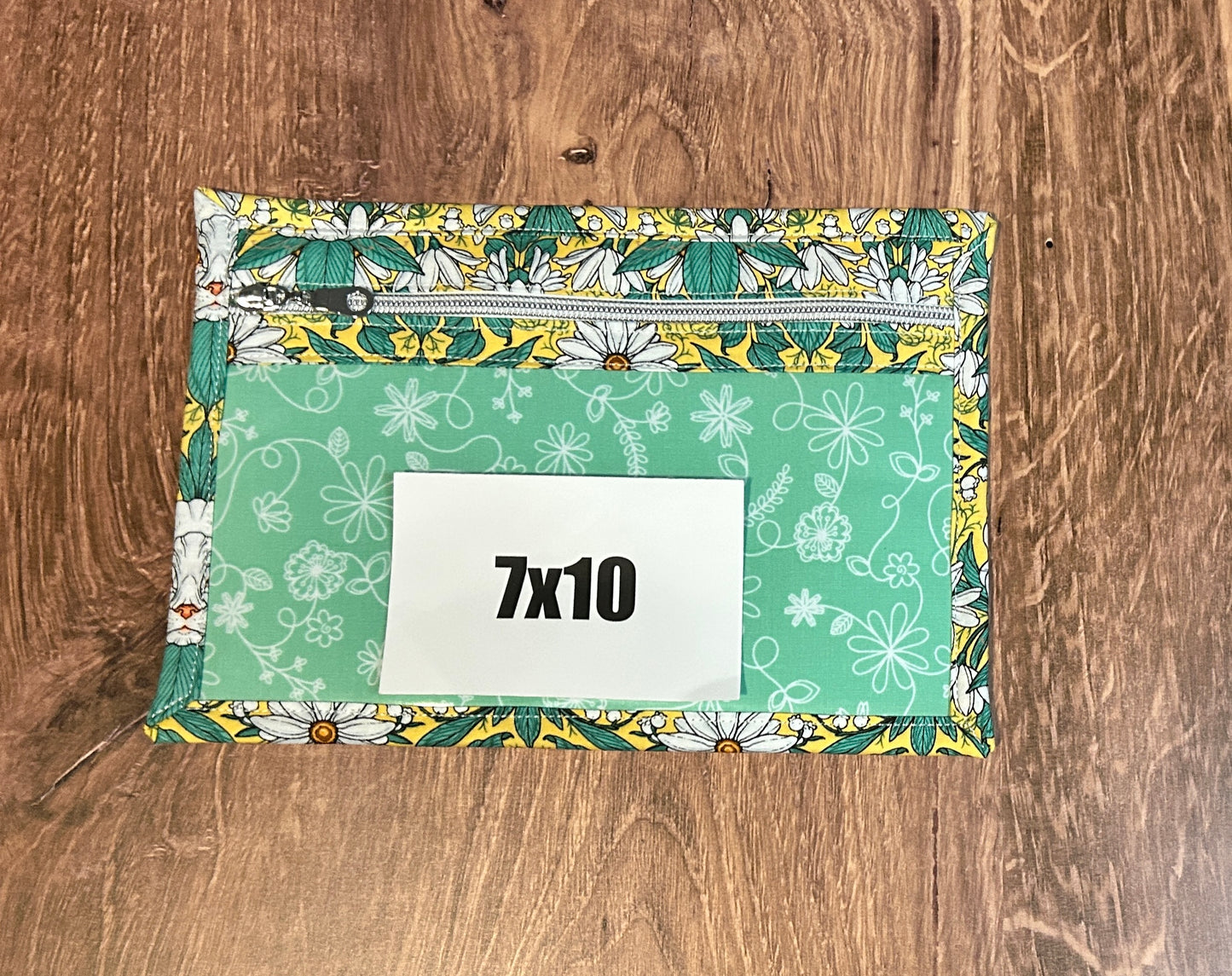 Vinyl Cross Stitch Project Bag - Embroidery bag - Project Bag - Knitting & Crochet Bag - Cat Project Bag - Notions - Floral