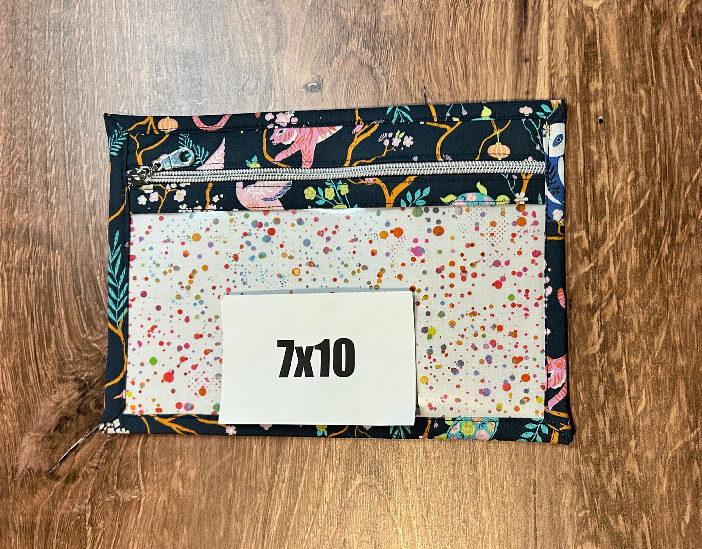 Vinyl Cross Stitch Project Bag - Embroidery Bag - Project Bag - Knitting & Crochet Bag - Notions - Woodland - Panda - Floral