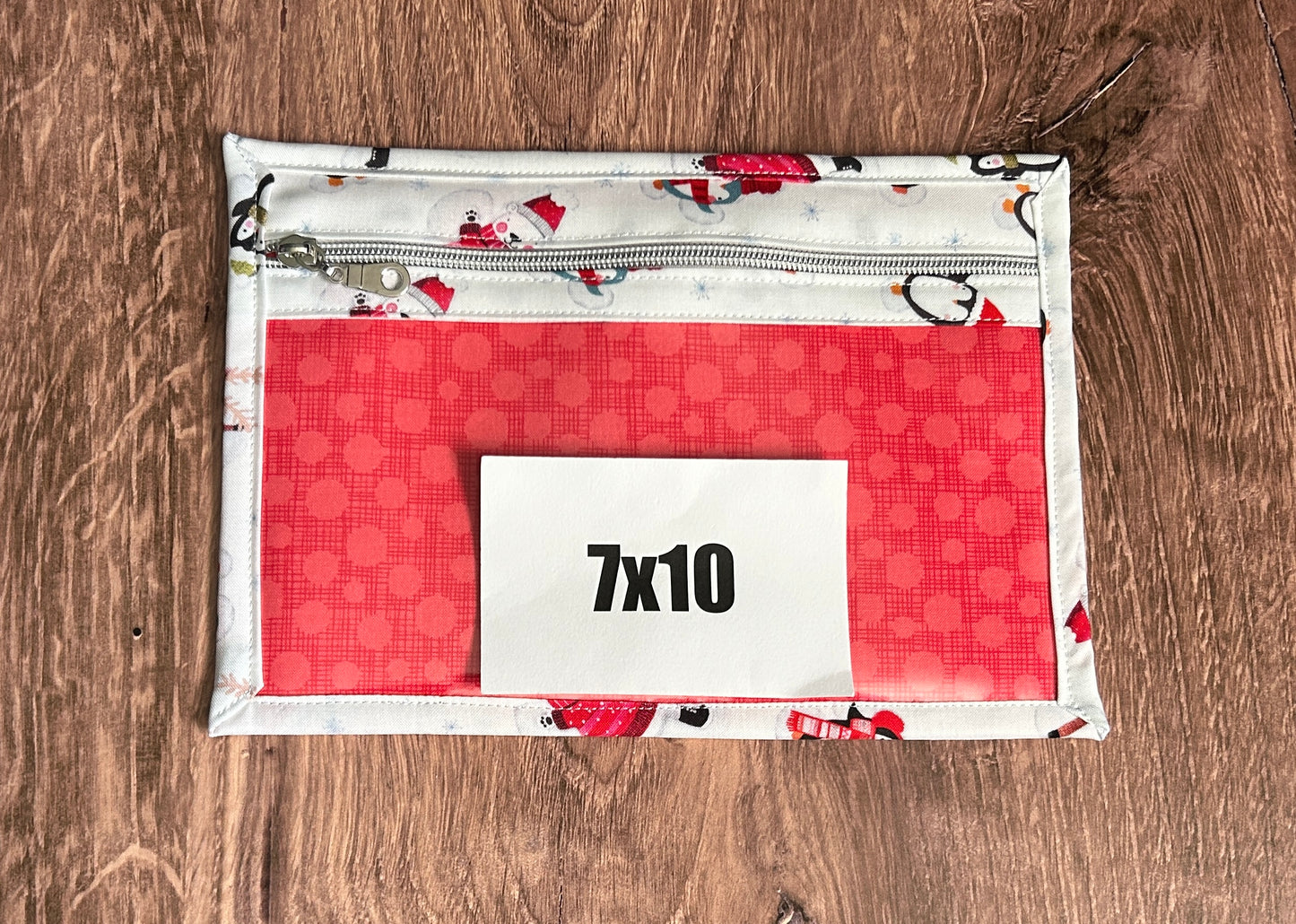 Vinyl Cross Stitch Project Bag - Embroidery bag - Knitting & Crochet Bag - Storage - Penguin Project Bag - Notions - Deer - Bear