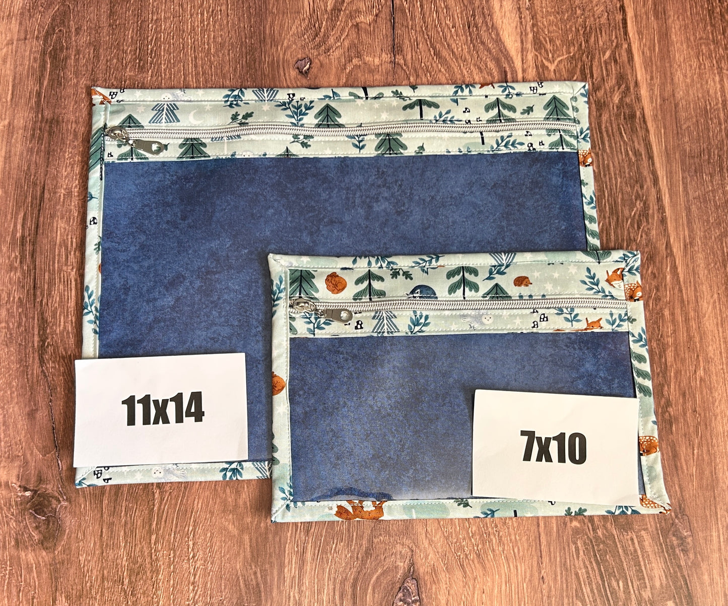 Vinyl Cross Stitch Project Bag - Embroidery Bag - Project Bag - Knitting & Crochet Bag - Storage - Notions - Woodland - Fox - Deer