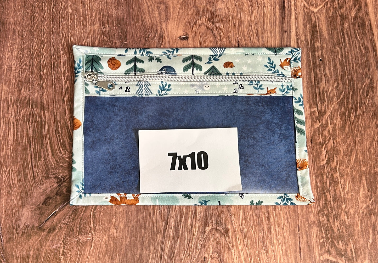 Vinyl Cross Stitch Project Bag - Embroidery Bag - Project Bag - Knitting & Crochet Bag - Storage - Notions - Woodland - Fox - Deer