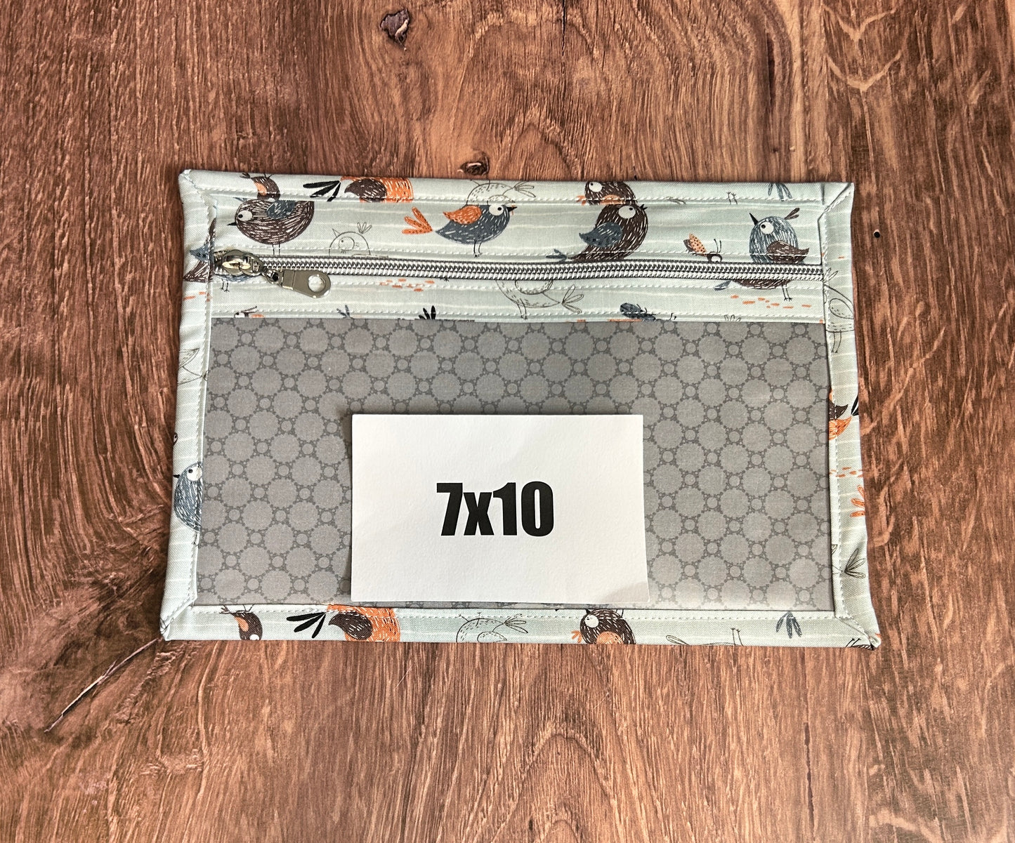 Vinyl Cross Stitch Project Bag - Embroidery bag - Project Bag - Knitting Crochet Bag - Storage - Organizer - Bird Project Bag - Notion