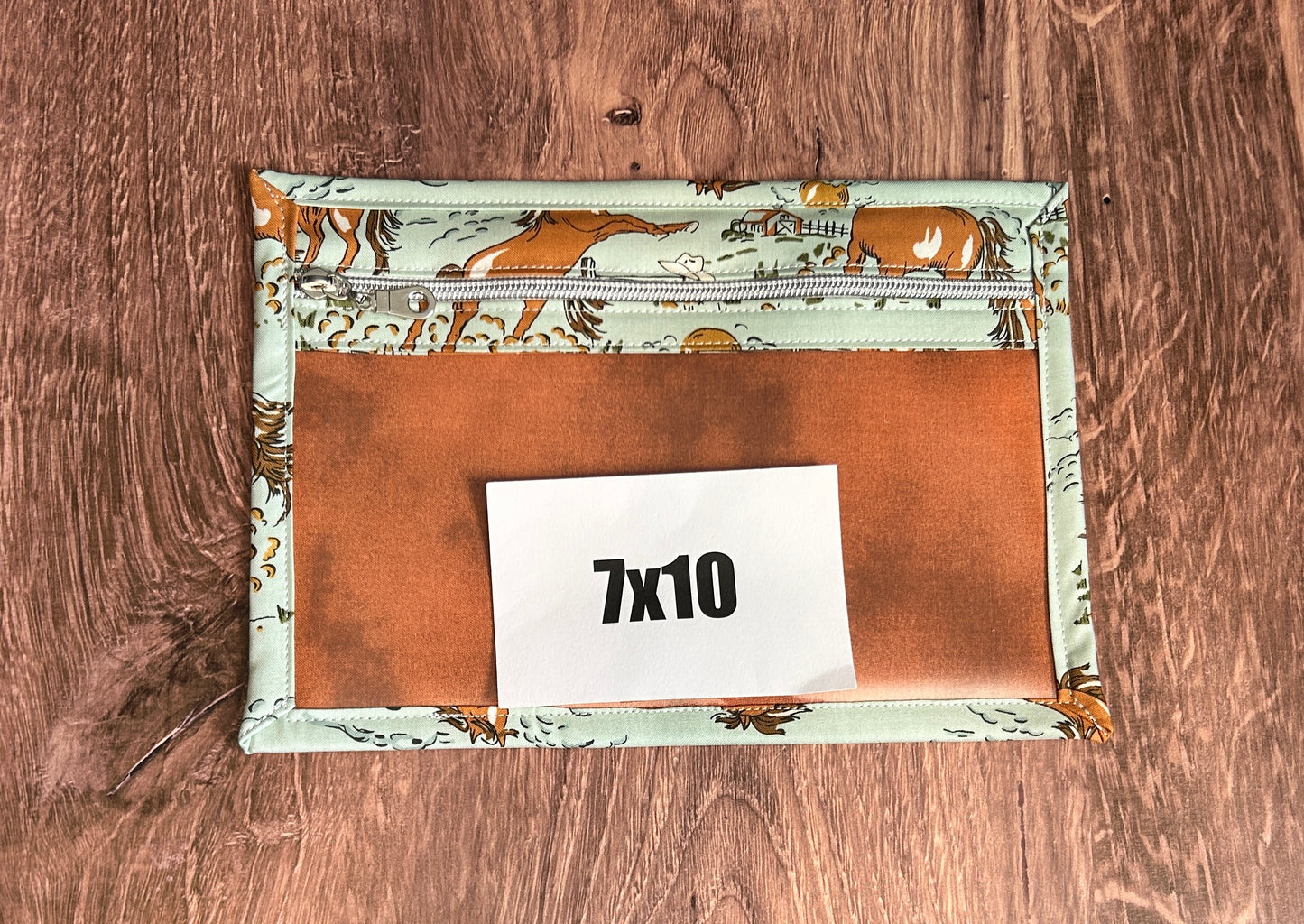 Vinyl Cross Stitch Project Bag - Embroidery bag - Project Bag - Knitting & Crochet Bag - Storage - Organizer - Horse Project Bag - Notions