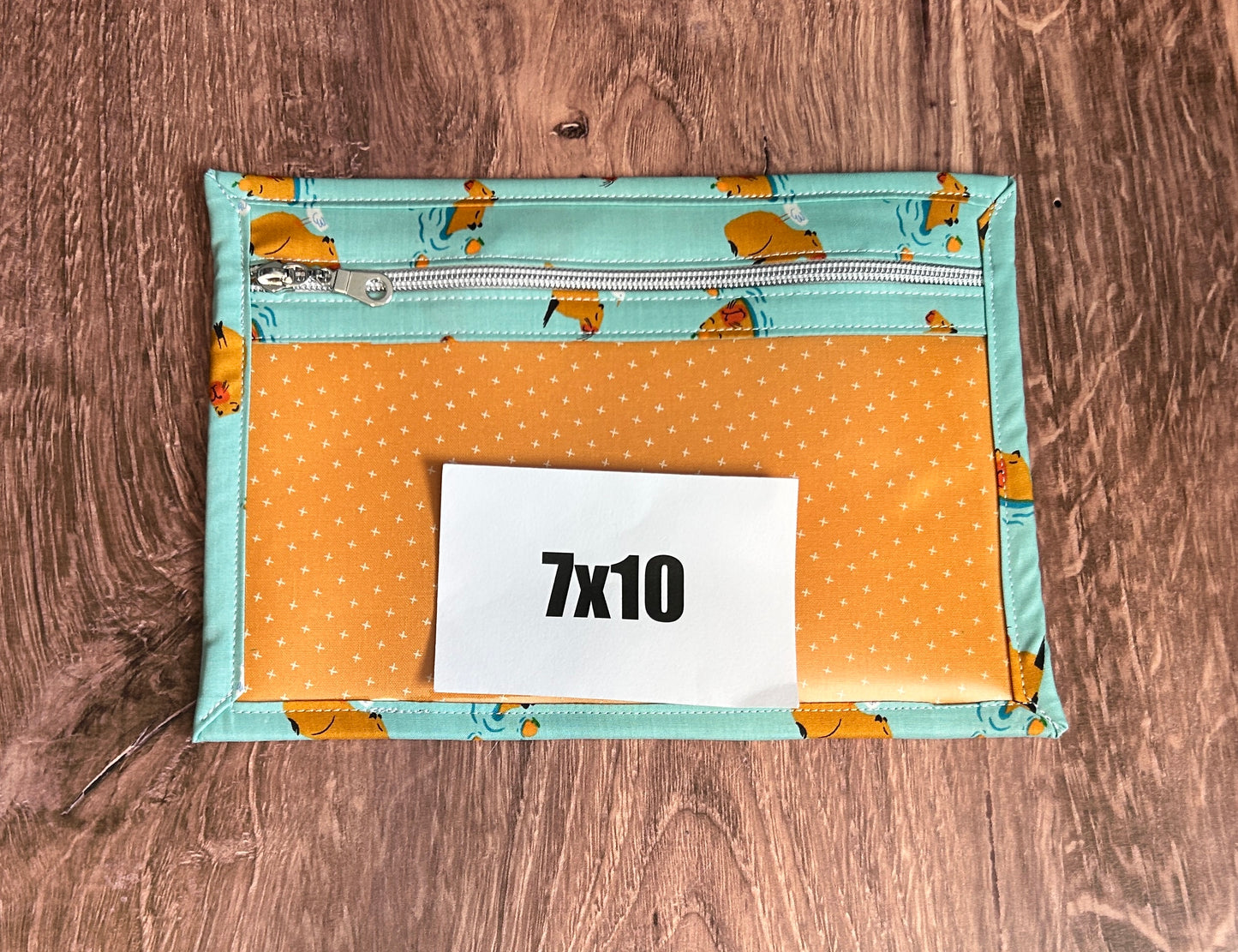 Vinyl Cross Stitch Project Bag - Project Bag - Knitting & Crochet Bag - Storage - Organizer - Capybara - Project Bag - Notions