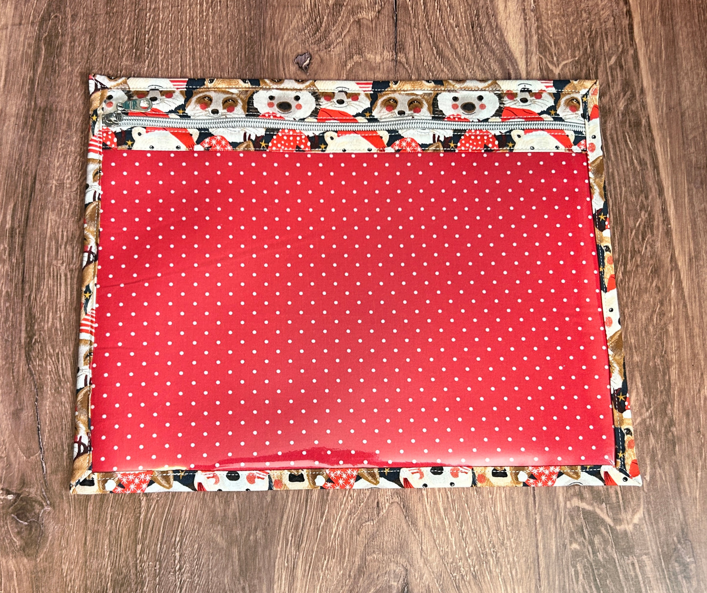 Vinyl Cross Stitch Project Bag - Embroidery Bag - Project Bag - Knitting & Crochet Bag - Notions - Woodland - Christmas - Bear - Fox - Deer