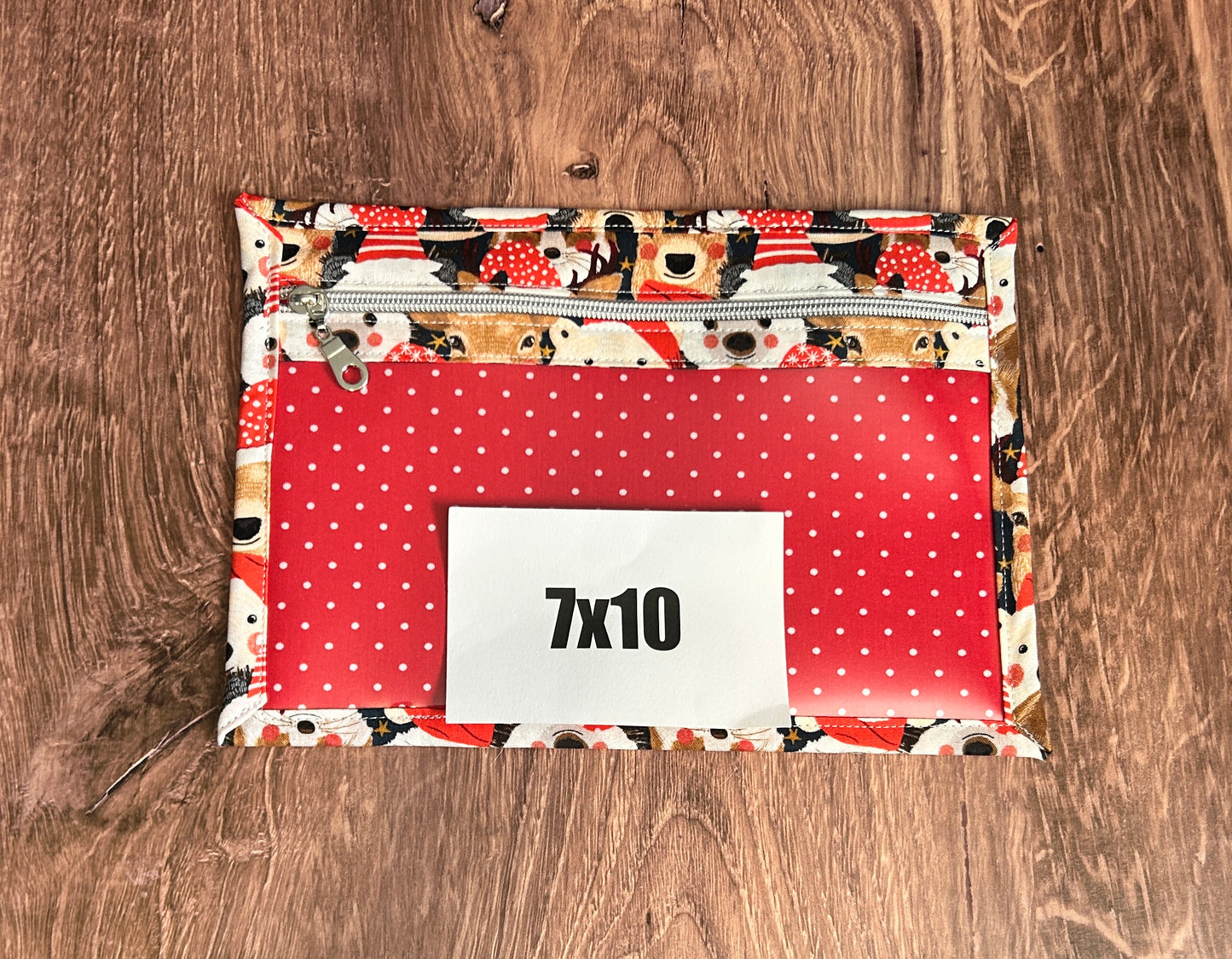 Vinyl Cross Stitch Project Bag - Embroidery Bag - Project Bag - Knitting & Crochet Bag - Notions - Woodland - Christmas - Bear - Fox - Deer