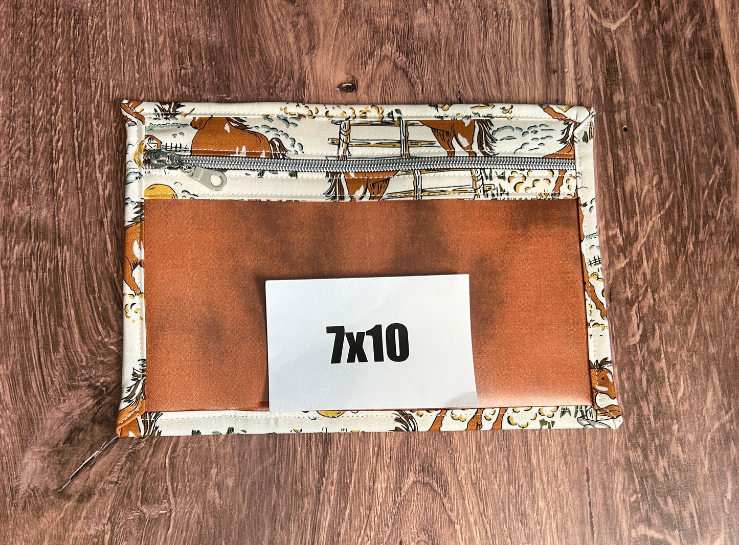 Vinyl Cross Stitch Project Bag - Embroidery bag - Project Bag - Knitting & Crochet Bag - Storage - Organizer - Horse Project Bag - Notions