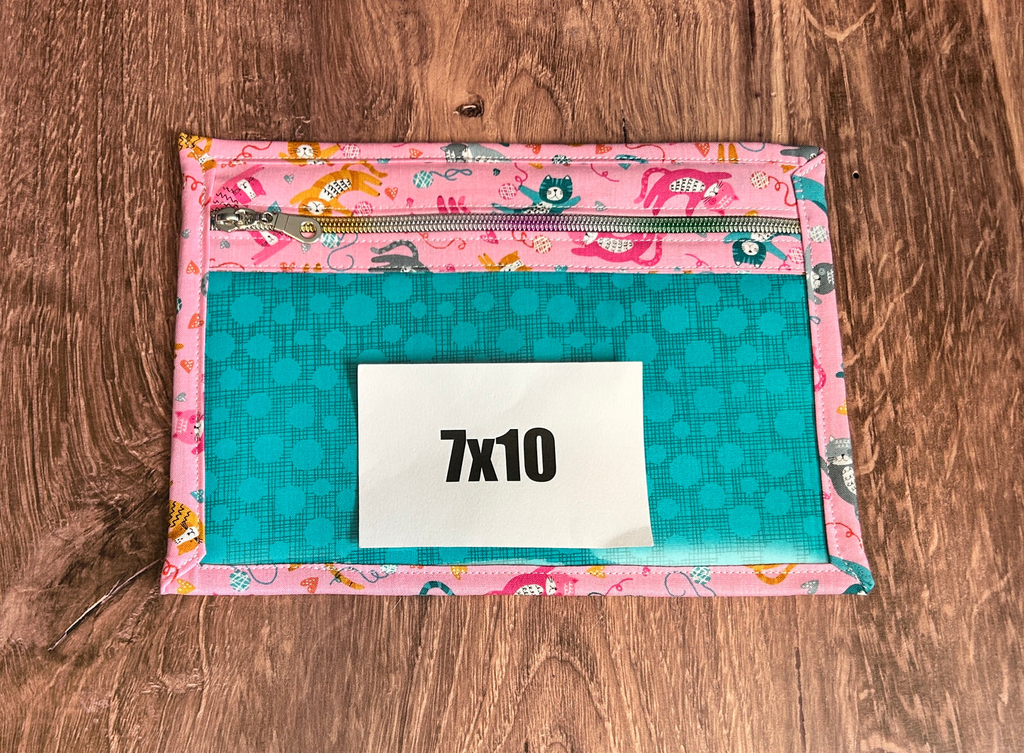 Vinyl Cross Stitch Project Bag - Embroidery bag - Project Bag - Knitting & Crochet Bag - Storage - Organizer - Cat Project Bag - Notions