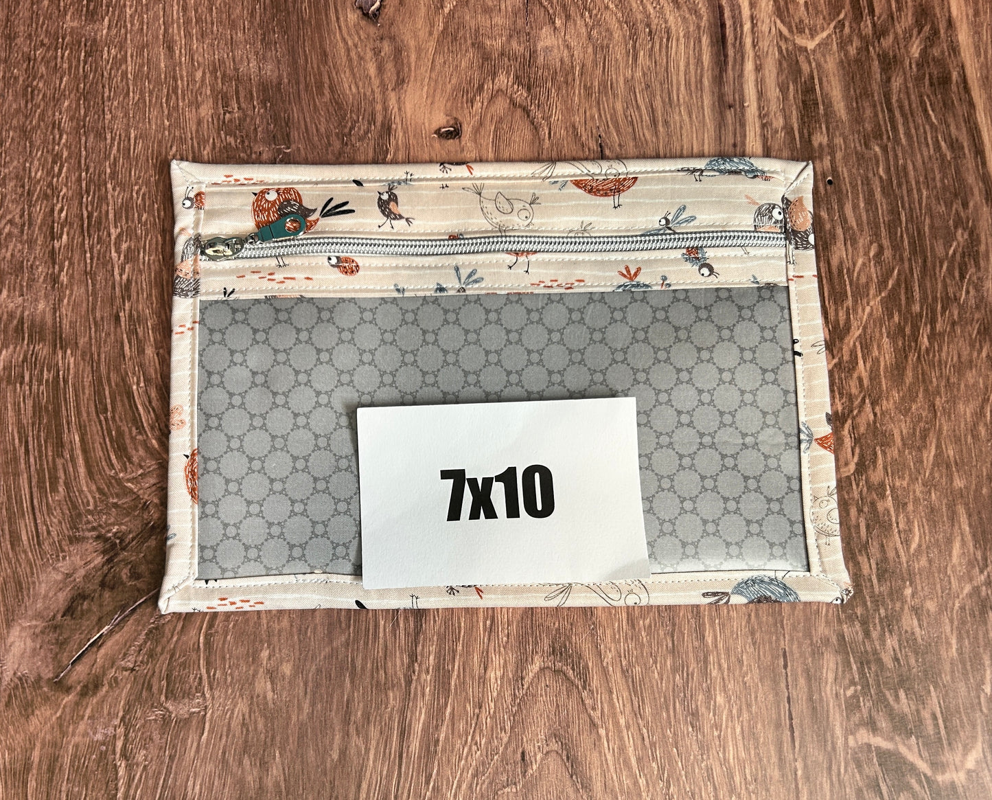 Vinyl Cross Stitch Project Bag - Embroidery bag - Project Bag - Knitting Crochet Bag - Storage - Organizer - Bird Project Bag - Notion