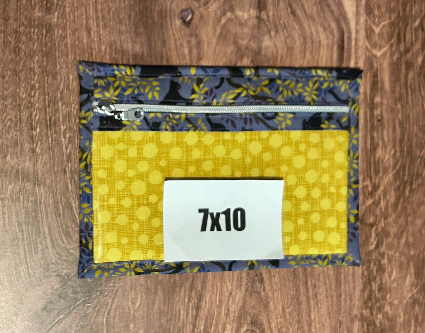 Vinyl Cross Stitch Project Bag - Embroidery bag - Project Bag - Knitting & Crochet Bag - Storage - Organizer - Cat Project Bag - Notions