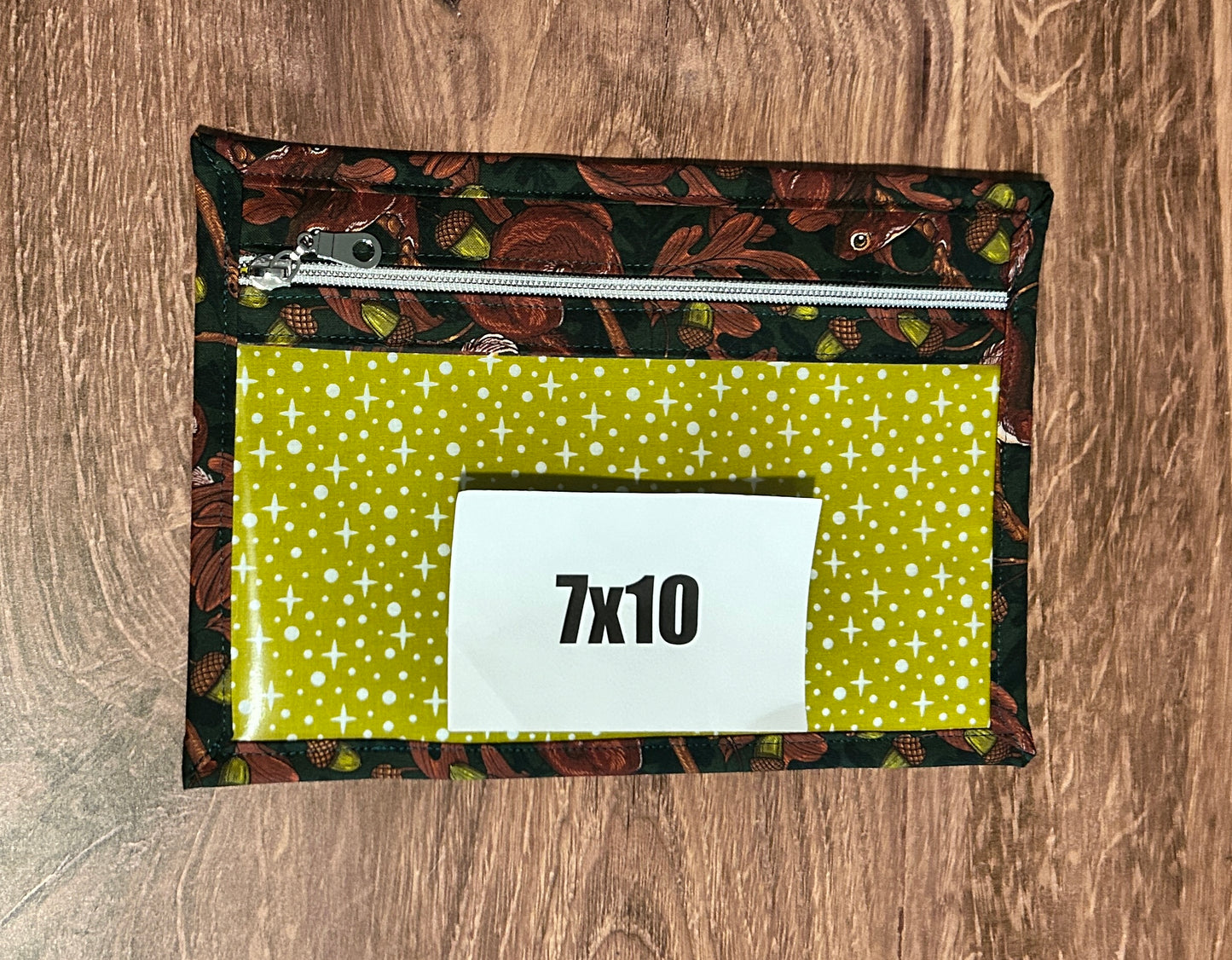 Vinyl Cross Stitch Project Bag - Embroidery bag - Project Bag - Knitting & Crochet Bag - Storage - Squirrel Project Bag - Notions