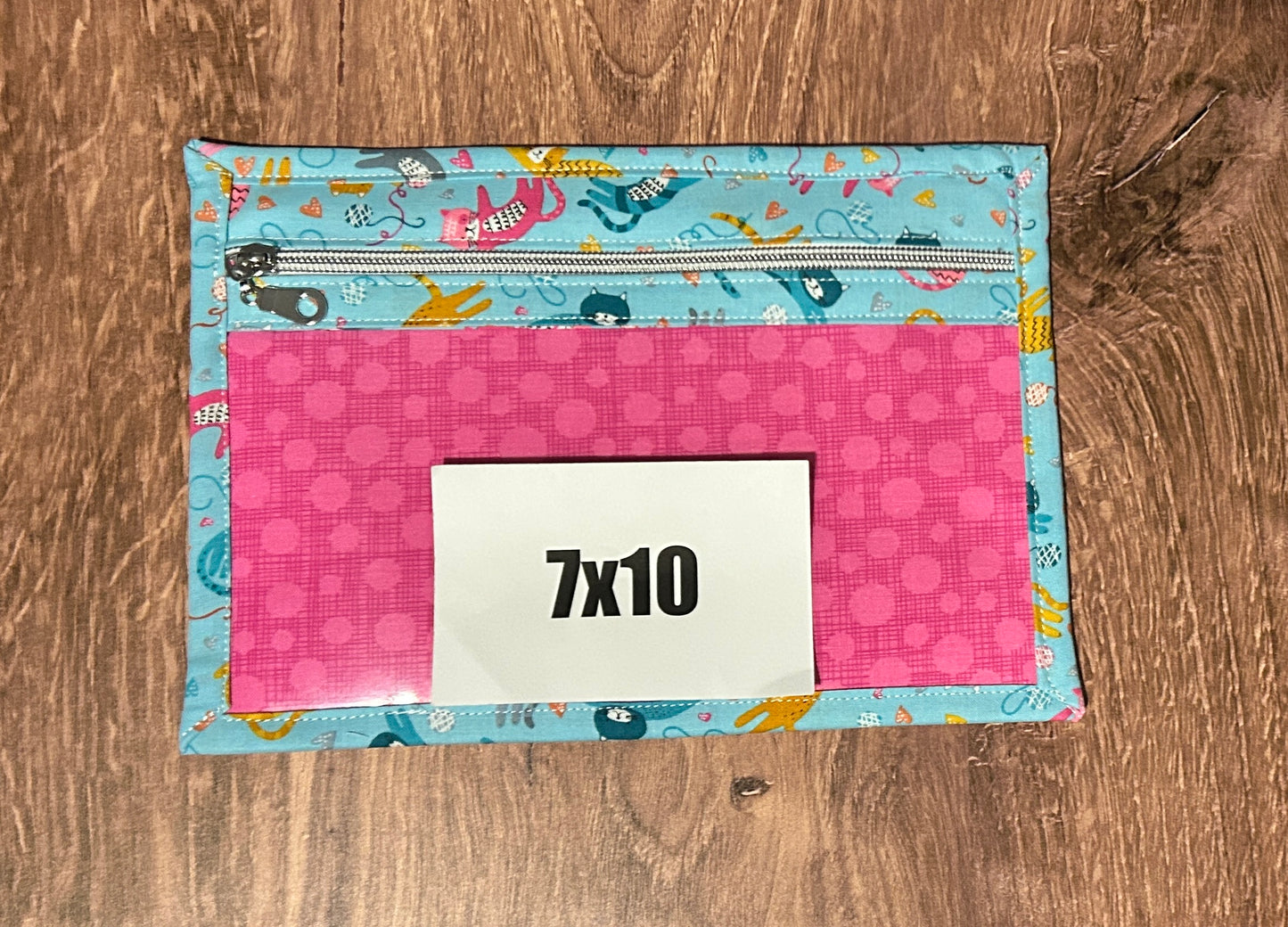 Vinyl Cross Stitch Project Bag - Embroidery bag - Project Bag - Knitting & Crochet Bag - Storage - Organizer - Cat Project Bag - Notions