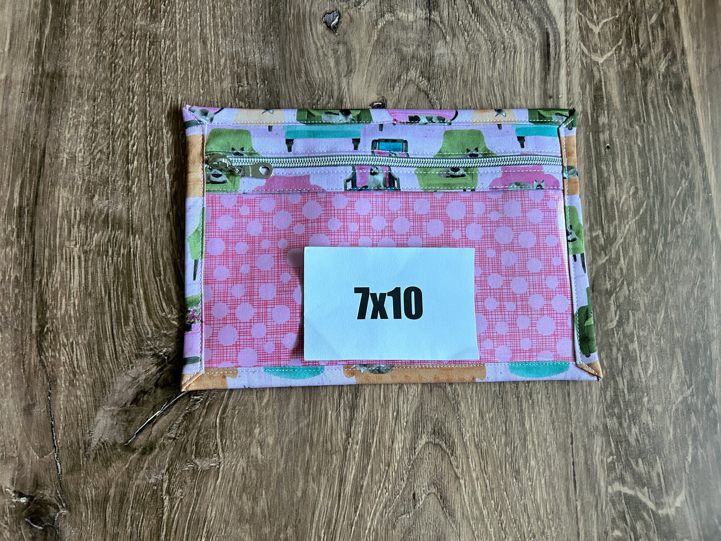 Vinyl Cross Stitch Project Bag - Embroidery bag - Project Bag - Knitting & Crochet Bag - Storage - Organizer - Cat Project Bag - Notions