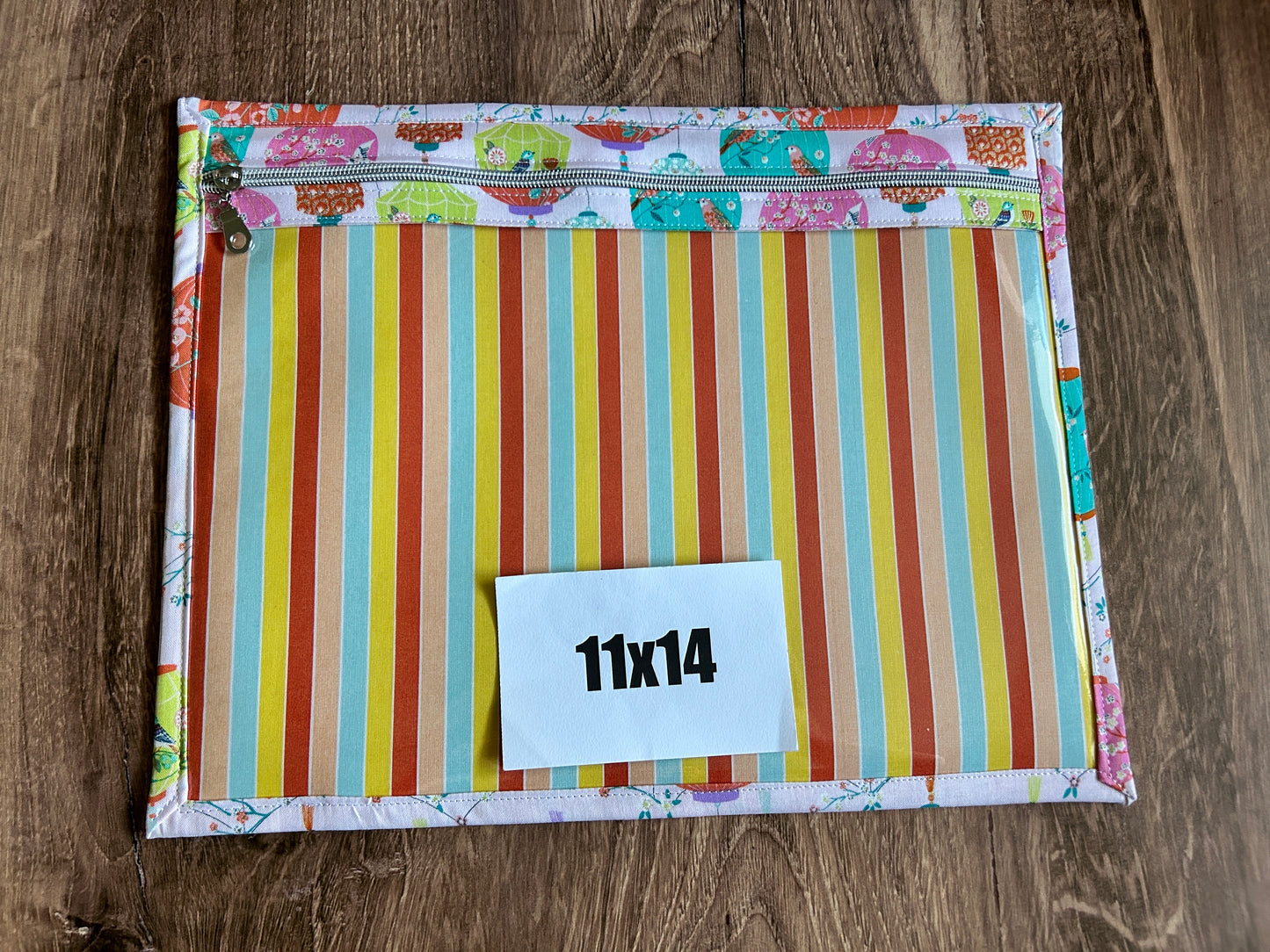 Vinyl Cross Stitch Project Bag - Project Bag - Knitting & Crochet Bag - Storage - Organizer - Bird - Project Bag - Notions - Lanterns
