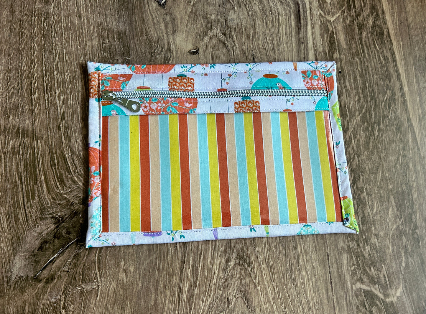 Vinyl Cross Stitch Project Bag - Project Bag - Knitting & Crochet Bag - Storage - Organizer - Bird - Project Bag - Notions - Lanterns