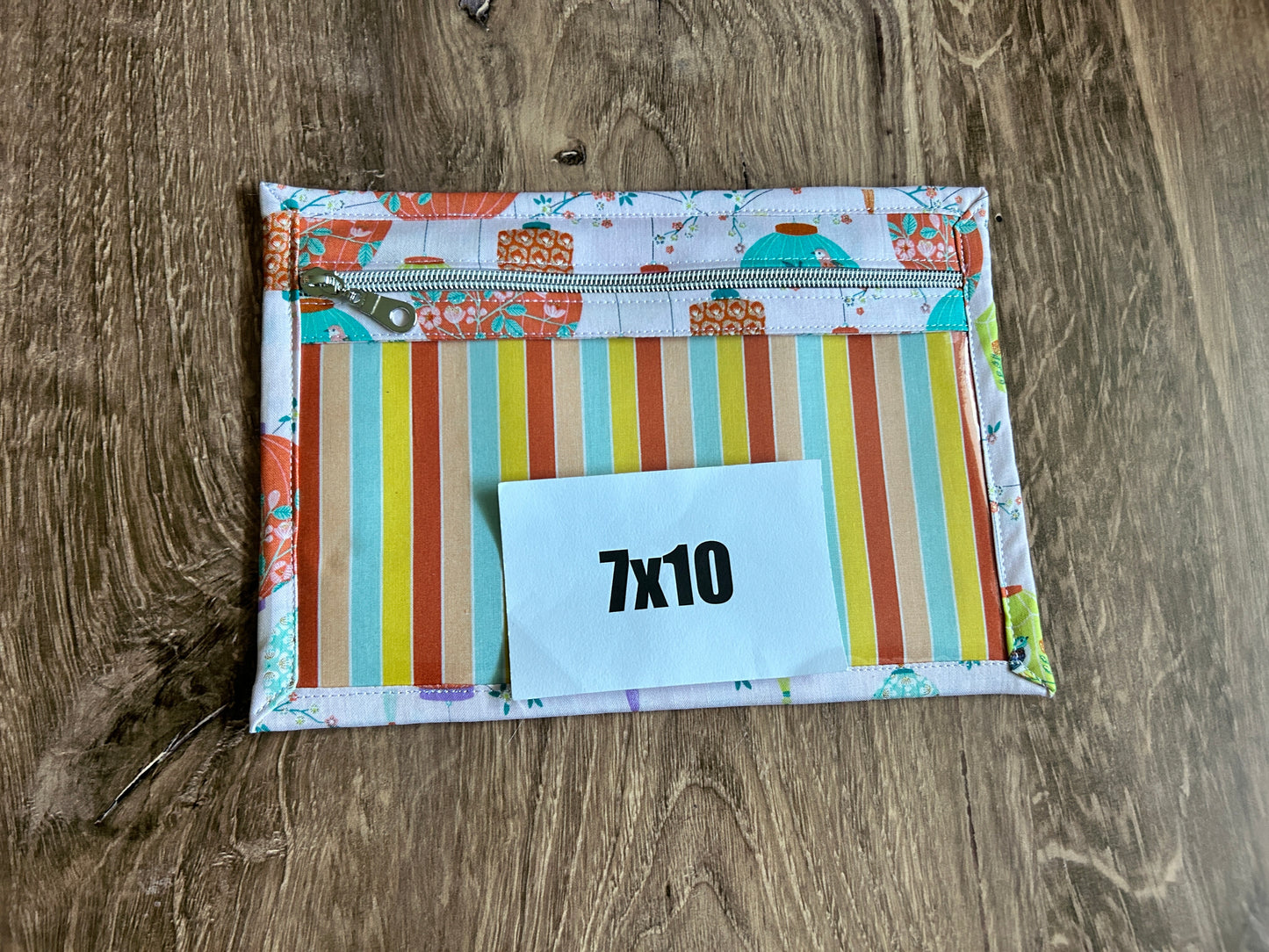 Vinyl Cross Stitch Project Bag - Project Bag - Knitting & Crochet Bag - Storage - Organizer - Bird - Project Bag - Notions - Lanterns