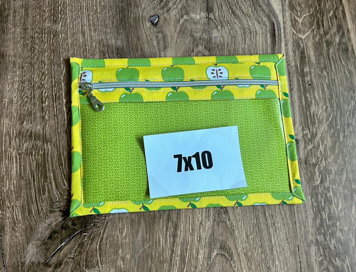 Vinyl Cross Stitch Project Bag - Embroidery bag - Project Bag - Knitting & Crochet Bag - Storage - Organizer - Apple Project Bag - Notions