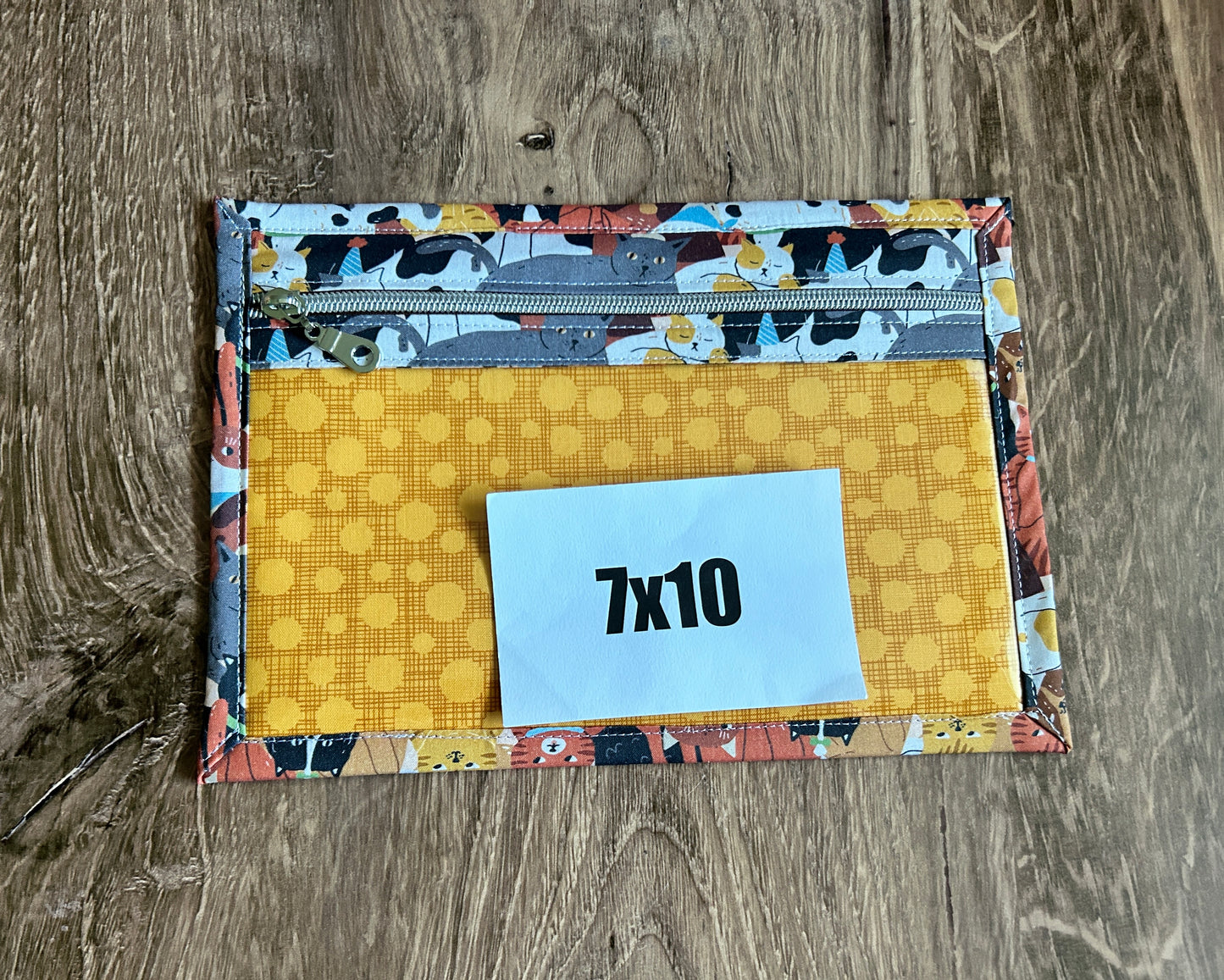 Vinyl Cross Stitch Project Bag - Embroidery bag - Project Bag - Knitting & Crochet Bag - Storage - Organizer - Cat Project Bag - Notions