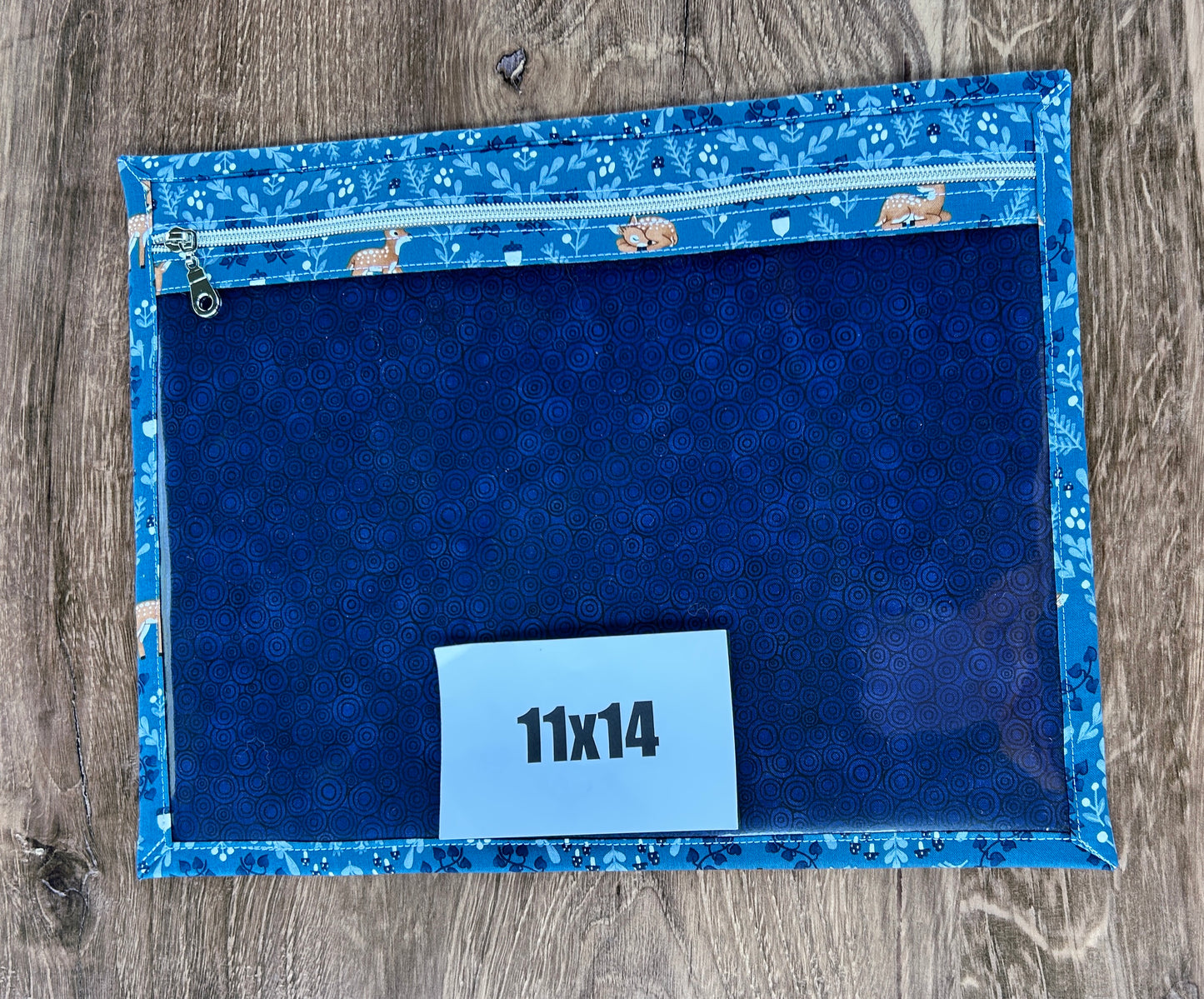 Vinyl Cross Stitch Project Bag - Embroidery Bag - Project Bag - Knitting & Crochet Bag - Storage - Notions - Woodland - Deer