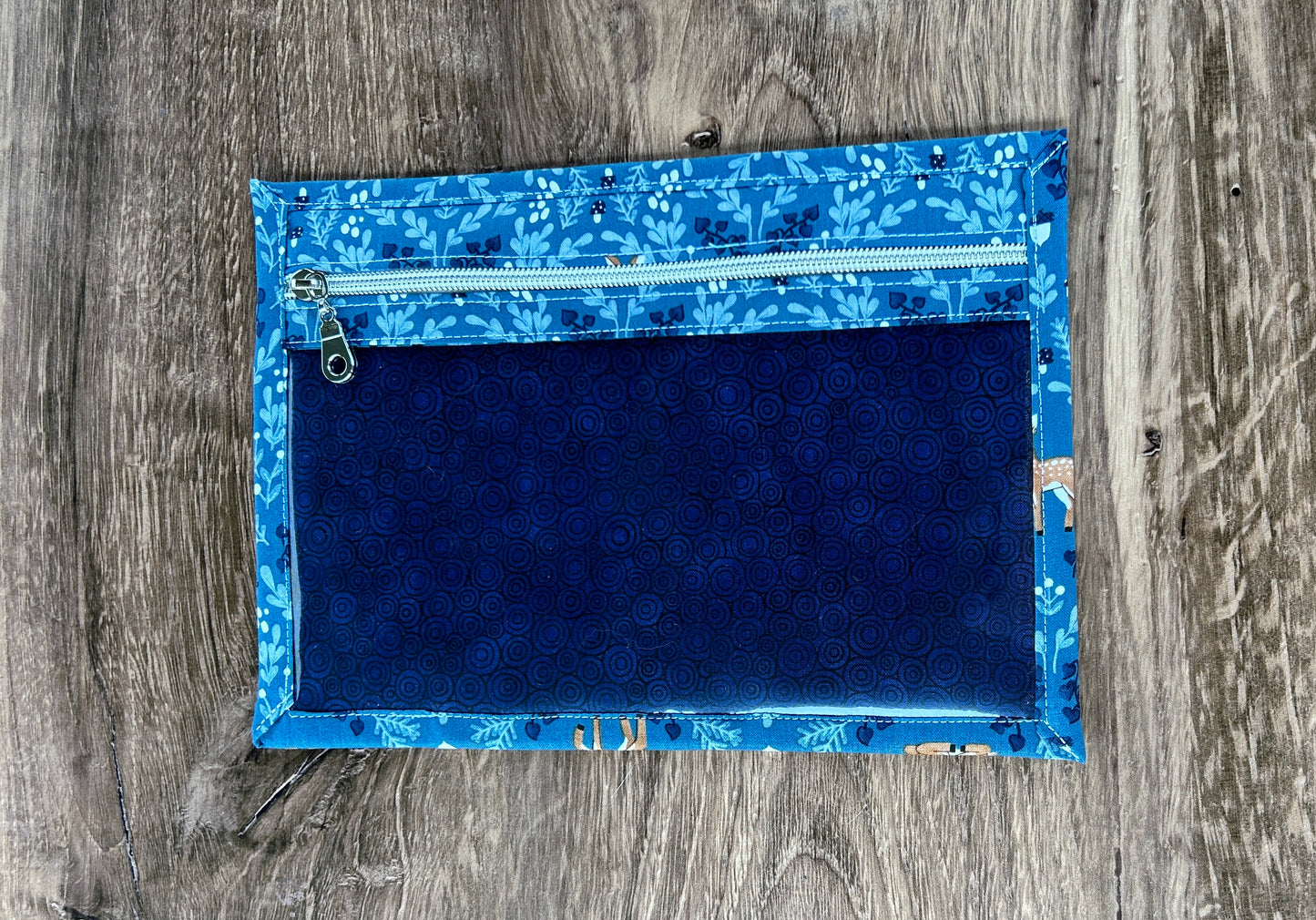Vinyl Cross Stitch Project Bag - Embroidery Bag - Project Bag - Knitting & Crochet Bag - Storage - Notions - Woodland - Deer