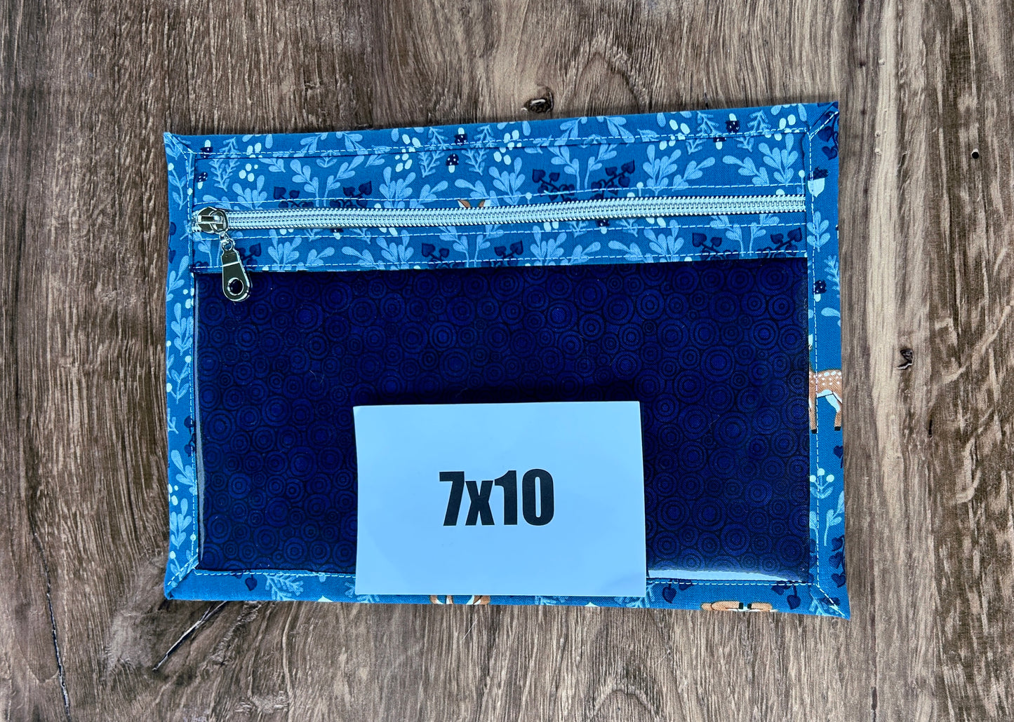 Vinyl Cross Stitch Project Bag - Embroidery Bag - Project Bag - Knitting & Crochet Bag - Storage - Notions - Woodland - Deer