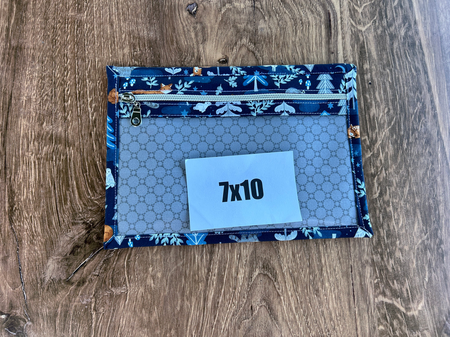 Vinyl Cross Stitch Project Bag - Embroidery Bag - Project Bag - Knitting & Crochet Bag - Storage - Notions - Woodland - Fox - Deer