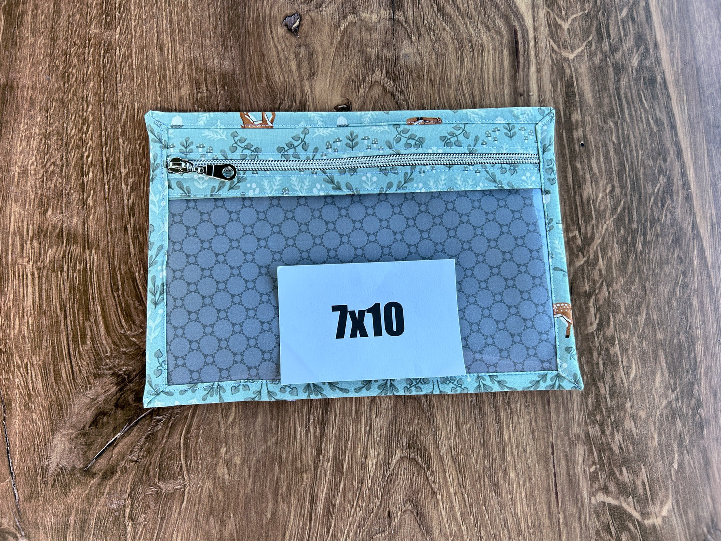 Vinyl Cross Stitch Project Bag - Embroidery Bag - Project Bag - Knitting & Crochet Bag - Storage - Notions - Woodland - Deer