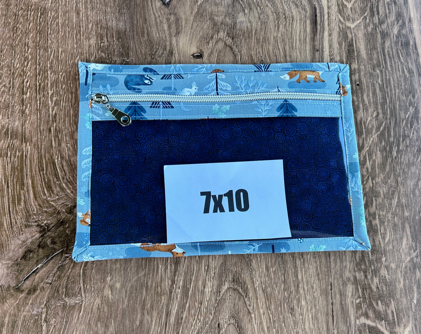 Vinyl Cross Stitch Project Bag - Embroidery Bag - Project Bag - Knitting & Crochet Bag - Storage - Notions - Woodland - Fox - Deer