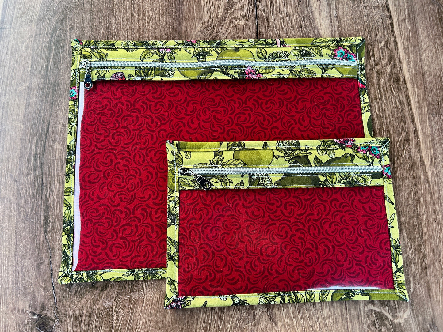 Vinyl Cross Stitch Project Bag - Embroidery bag - Project Bag - Knitting & Crochet Bag - Organizer - Project Bag - Notions - Fairy - Floral
