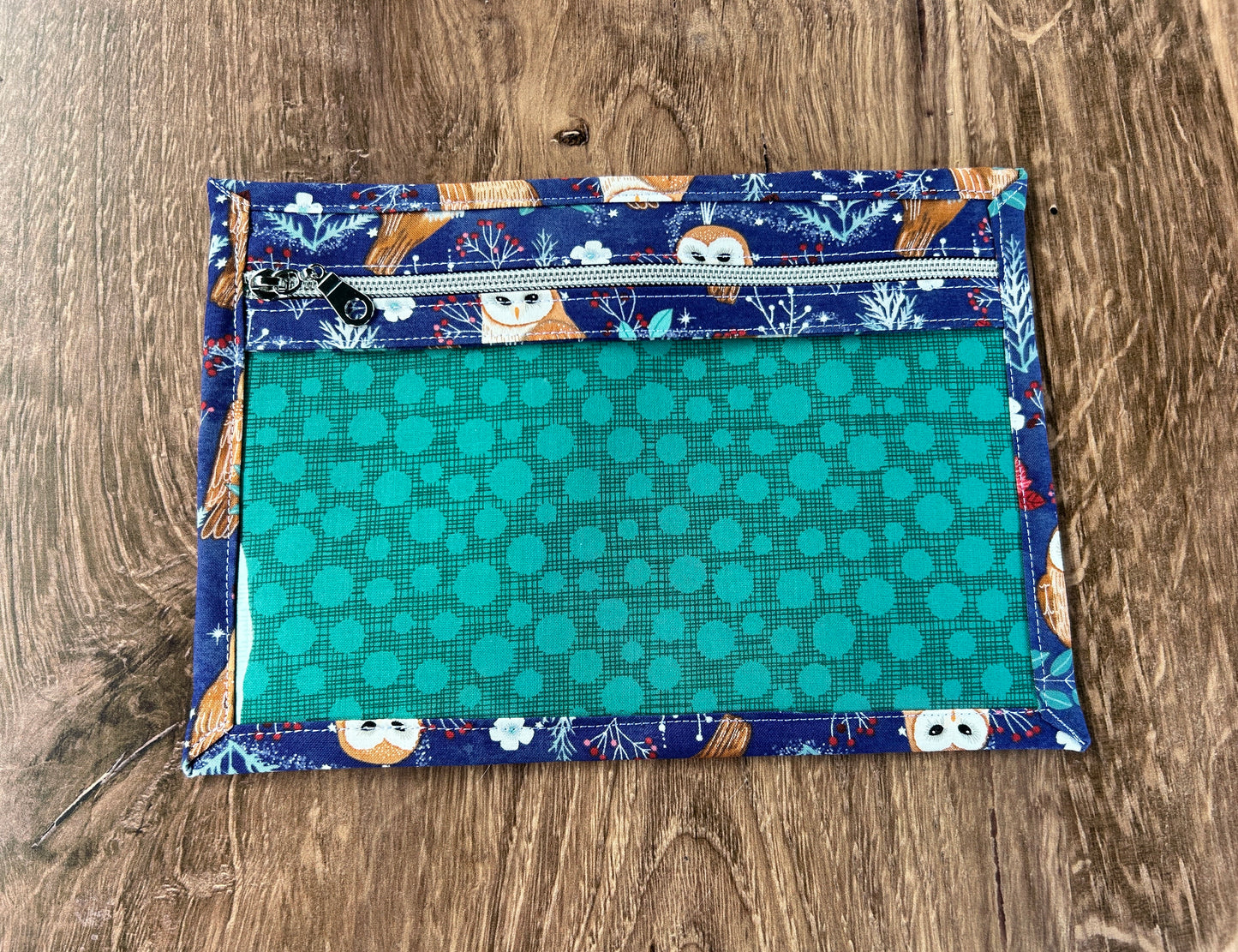 Vinyl Cross Stitch Project Bag - Embroidery bag - Project Bag - Knitting Crochet Bag - Storage - Organizer - Owl Project Bag - Notion