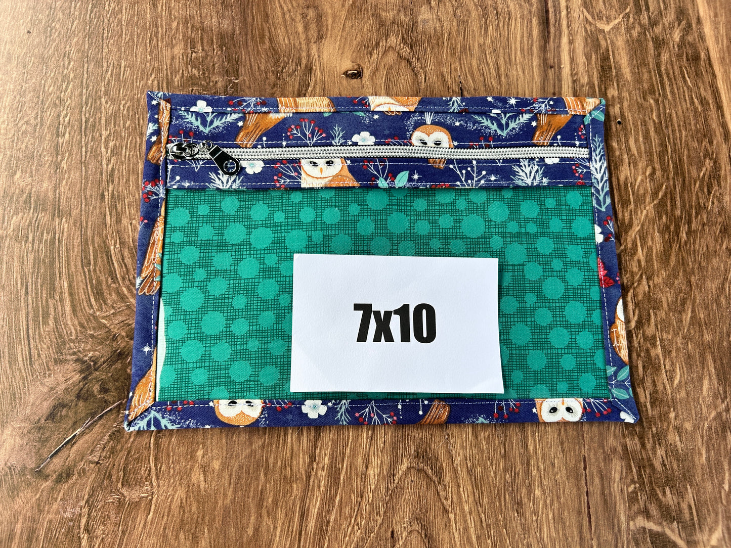 Vinyl Cross Stitch Project Bag - Embroidery bag - Project Bag - Knitting Crochet Bag - Storage - Organizer - Owl Project Bag - Notion