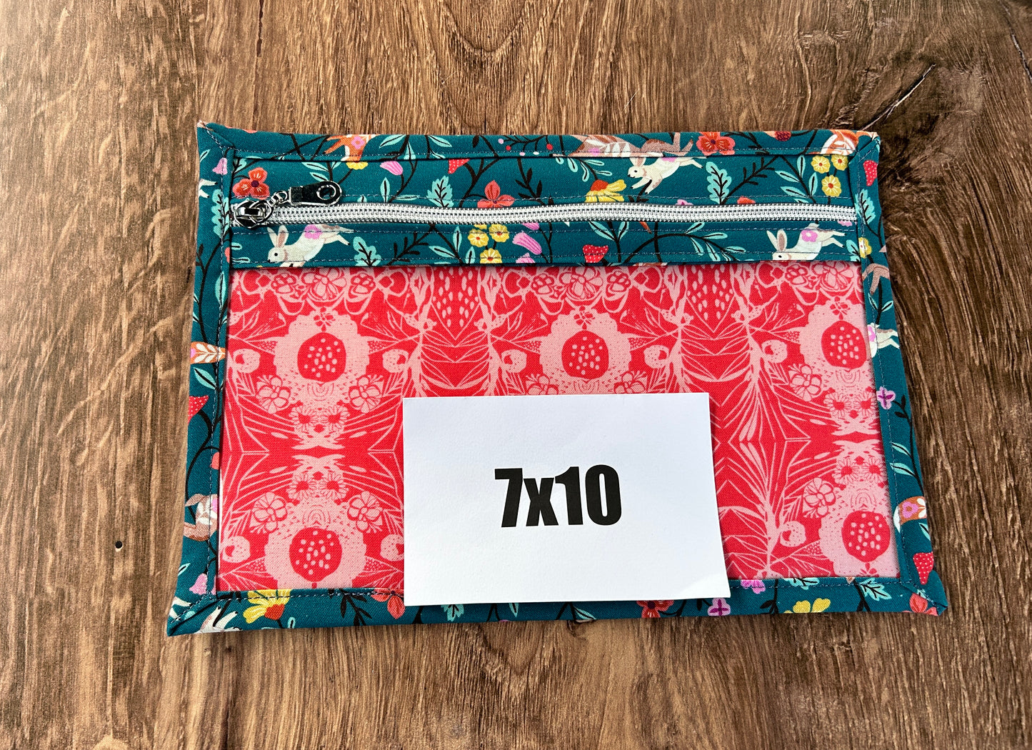 Vinyl Cross Stitch Project Bag - Embroidery Bag - Project Bag - Knitting & Crochet Bag - Storage - Notions - Woodland - Fox - Deer