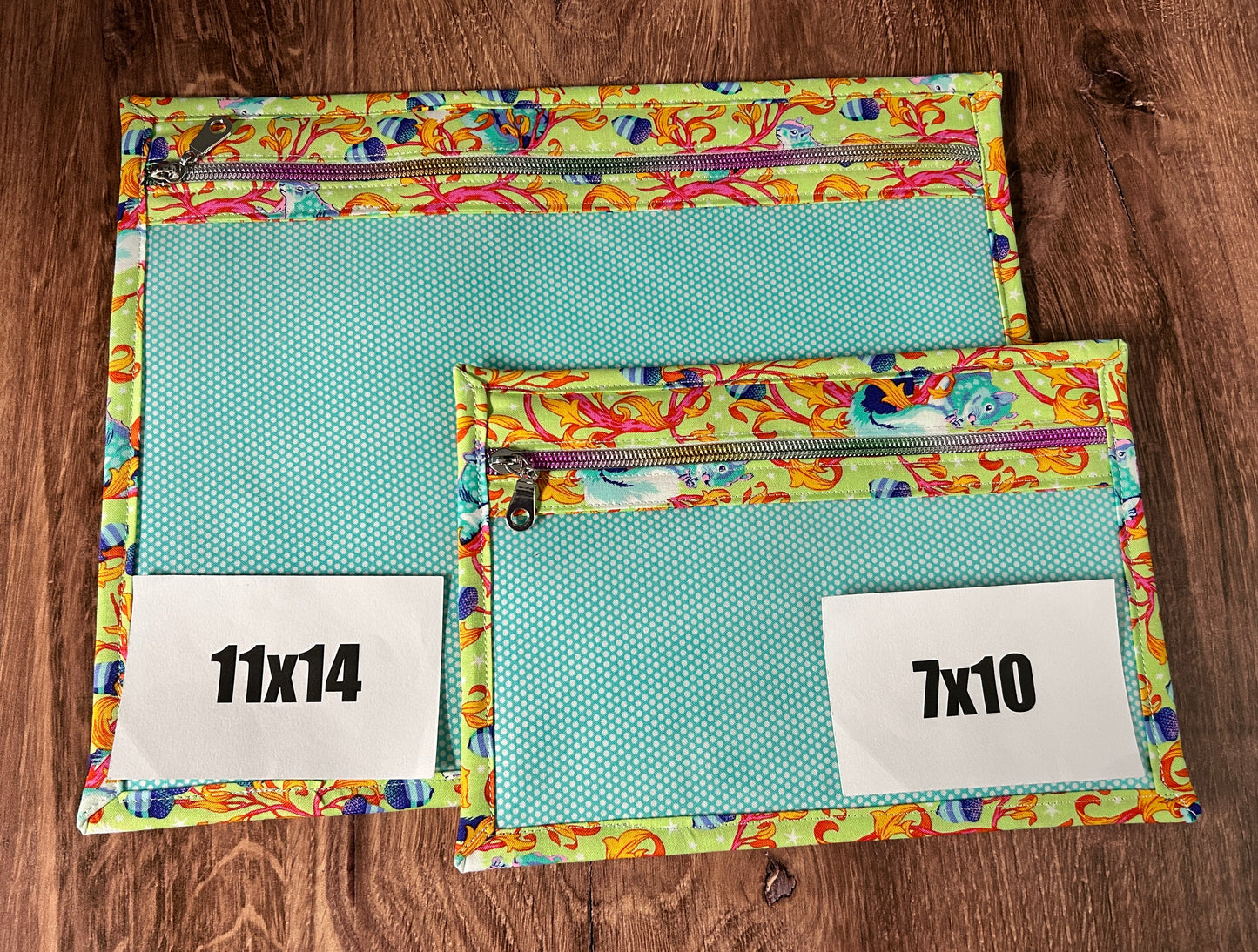 Vinyl Cross Stitch Project Bag - Embroidery bag - Project Bag - Knitting & Crochet Bag - Storage - Organizer - Squirrel - Notions