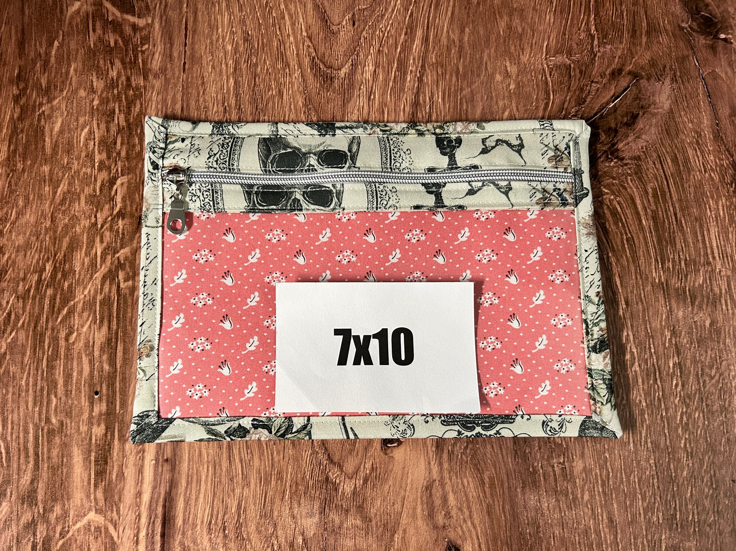 Vinyl Cross Stitch Project Bag - Embroidery Bag - Project Bag - Knitting & Crochet Bag - Organizer - Halloween - Notions - Nevermore - Skull