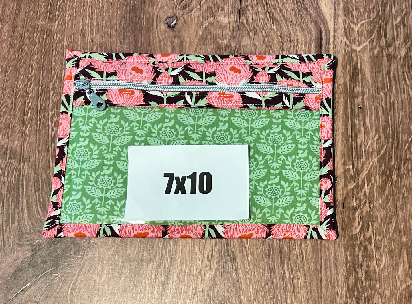 Vinyl Cross Stitch Project Bag - Embroidery Bag - Project Bag - Knitting & Crochet Bag - Storage - Organizer - Notions - Flower - Floral